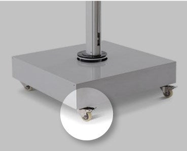 Instant Shade 800 Base Lockable Wheels - Stainless Steel