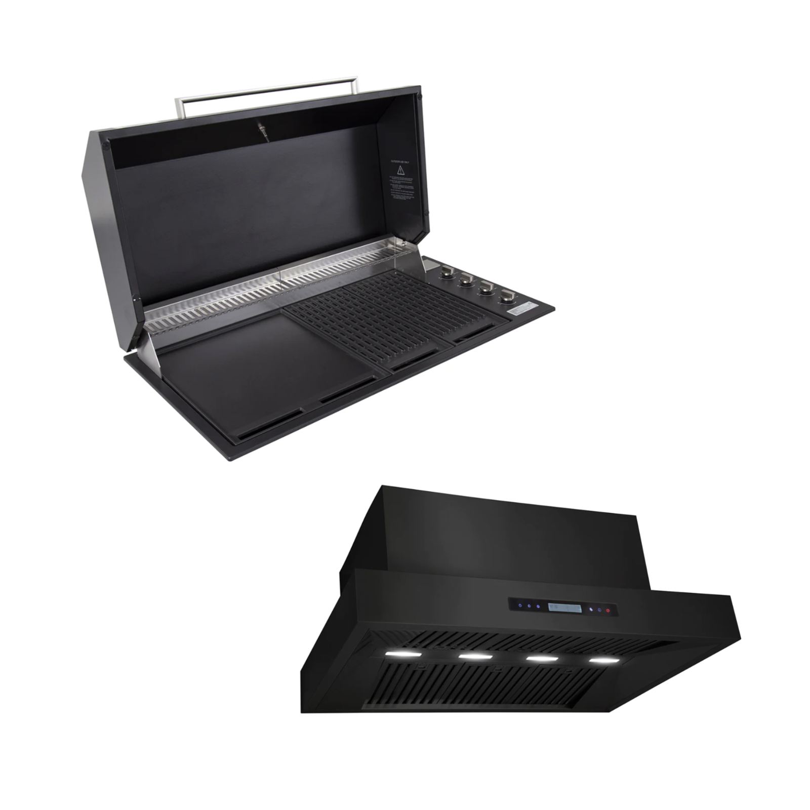 Bundle Artusi Matte Black Hood BBQ & Excelsior 1200 Rangehood