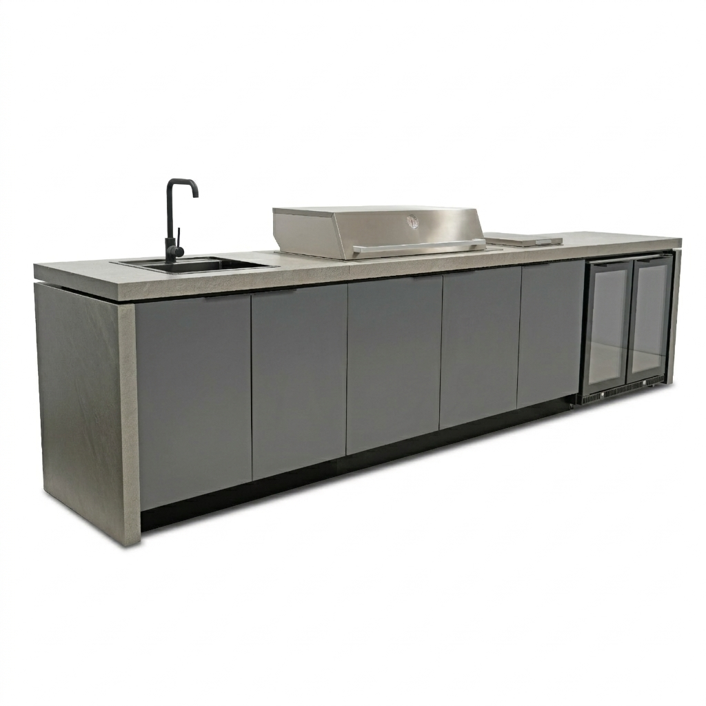 Cabinex BeefEater Proline Hooded BBQ and Side Burner Kitchen Package - Large Size