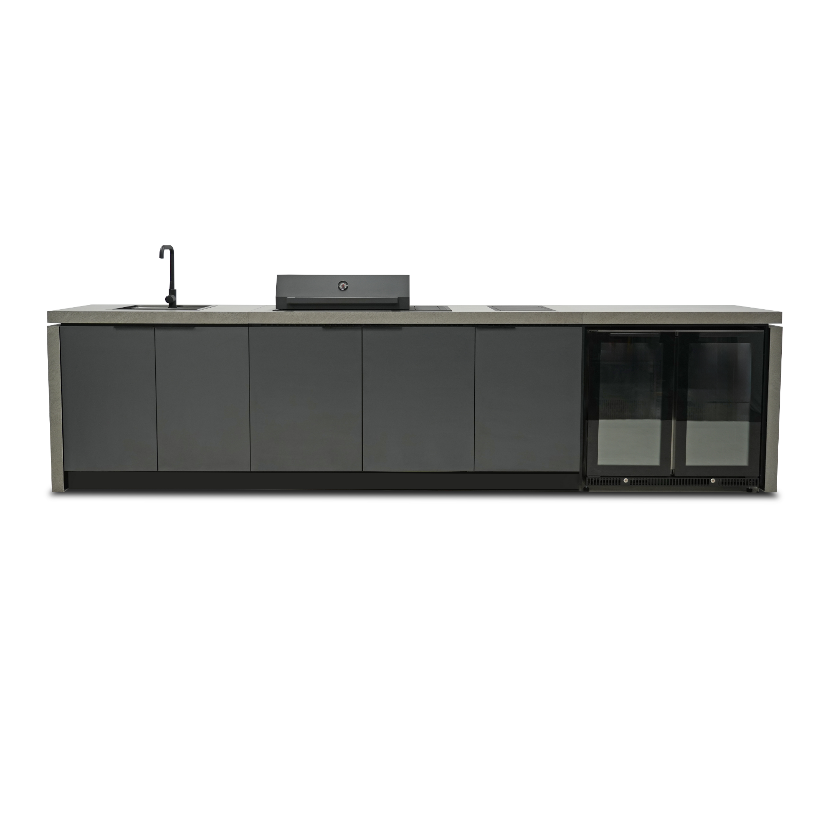 Cabinex Phoenix 4-Burner BBQ with Roasting Hood and Side Burner Kitchen Package - Large Size