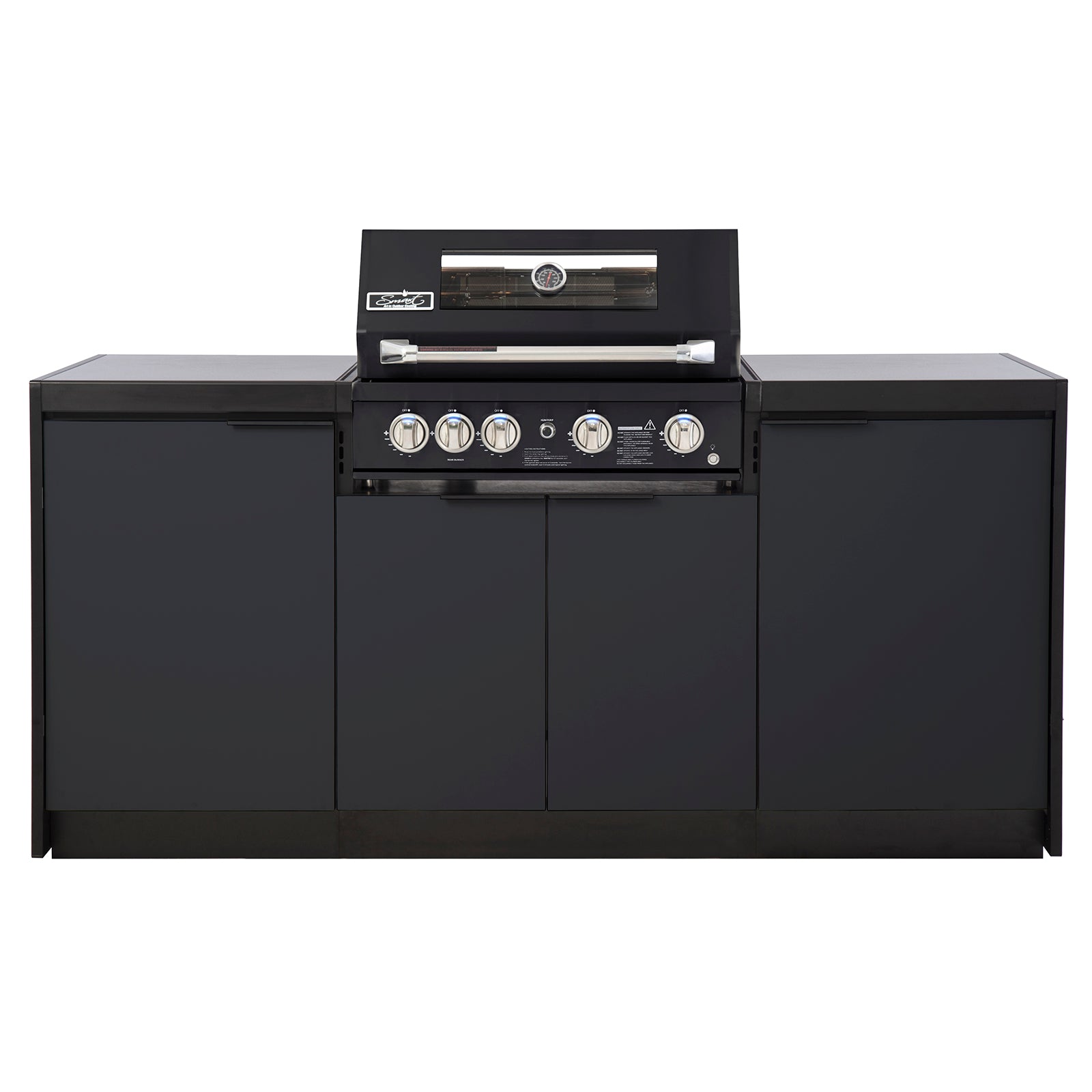 Cabinex Smart 4-Burner Black BBQ Kitchen Package - Small Size