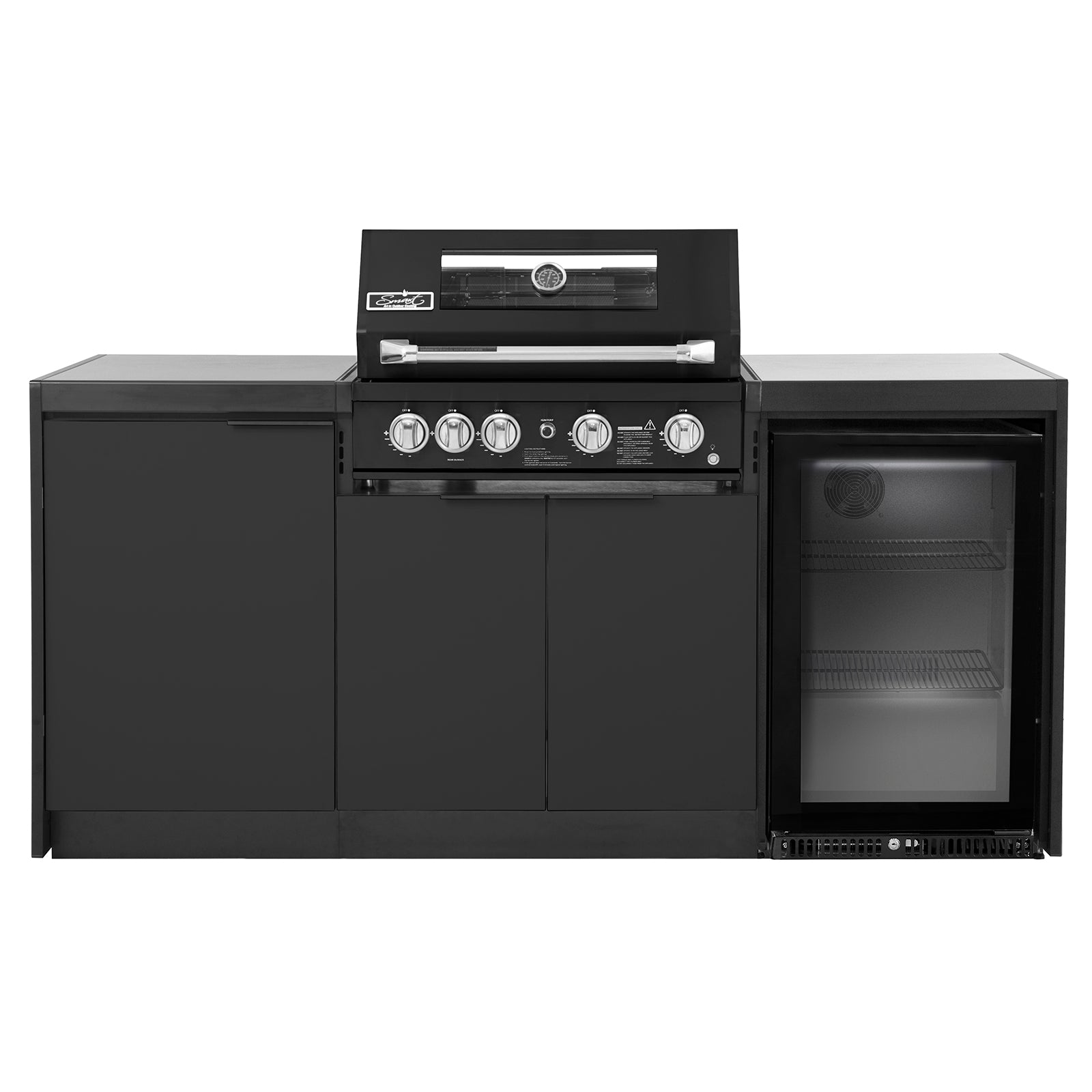 Cabinex Smart 4-Burner Black BBQ Kitchen Package - Small Size