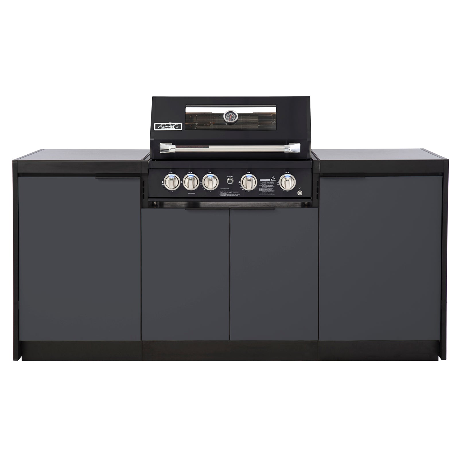 Cabinex Smart 4-Burner Black BBQ Kitchen Package - Small Size