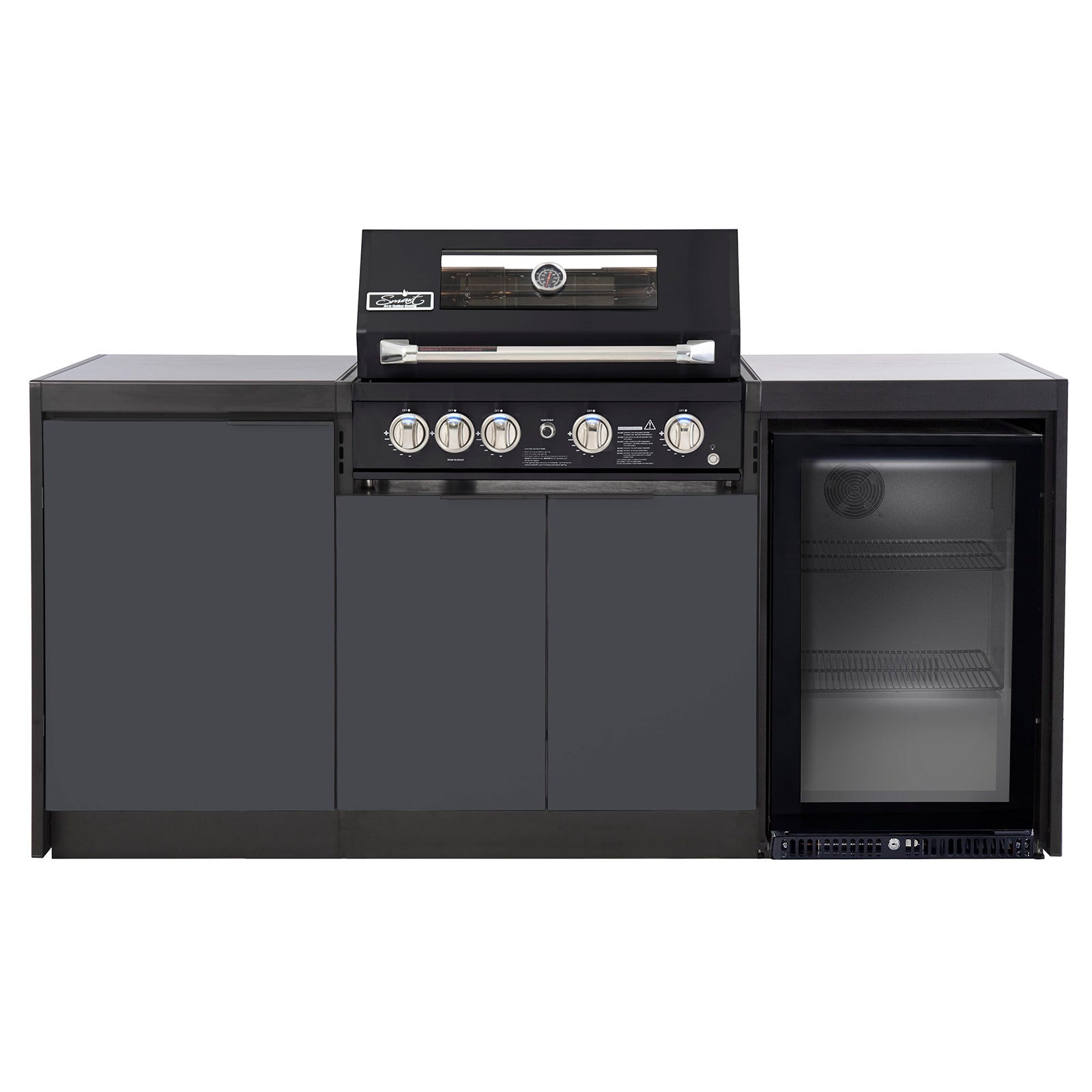 Cabinex Smart 4-Burner Black BBQ Kitchen Package - Small Size