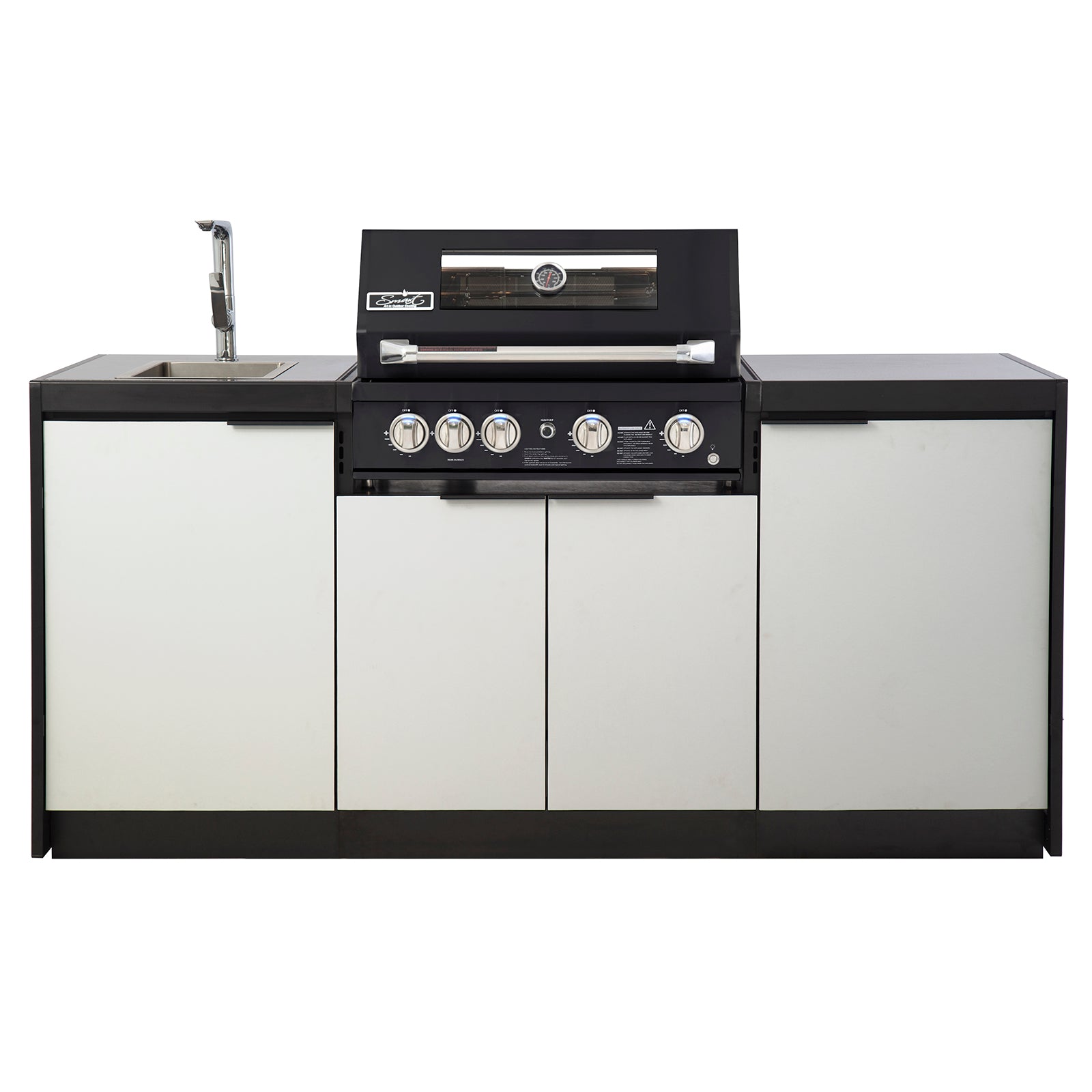 Cabinex Smart 4-Burner Black BBQ Kitchen Package - Small Size