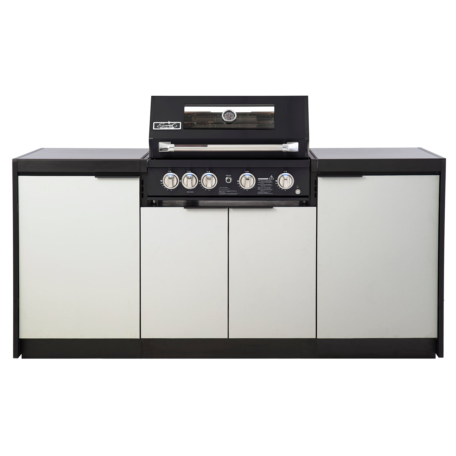 Cabinex Smart 4-Burner Black BBQ Kitchen Package - Small Size