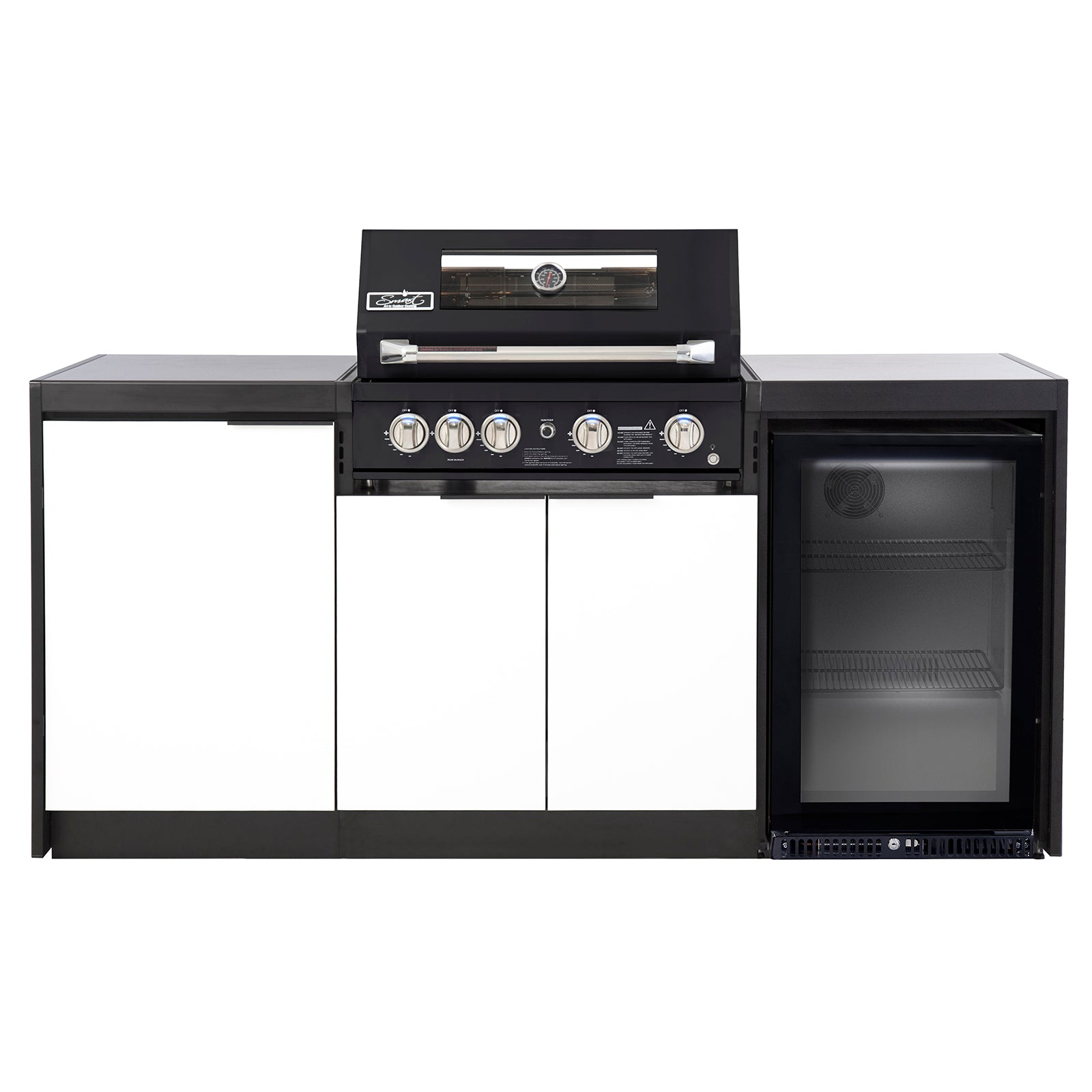 Cabinex Smart 4-Burner Black BBQ Kitchen Package - Small Size