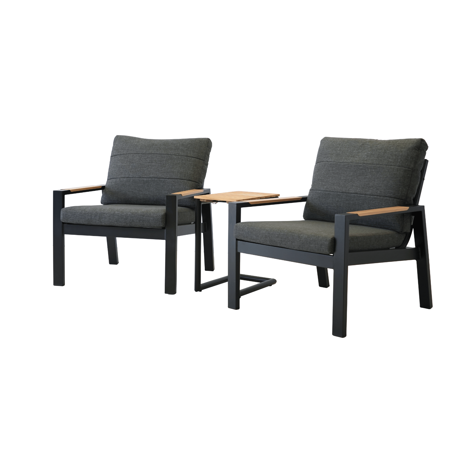 Excalibur Vienna 2 Piece Lounge Chair Set with Side Table