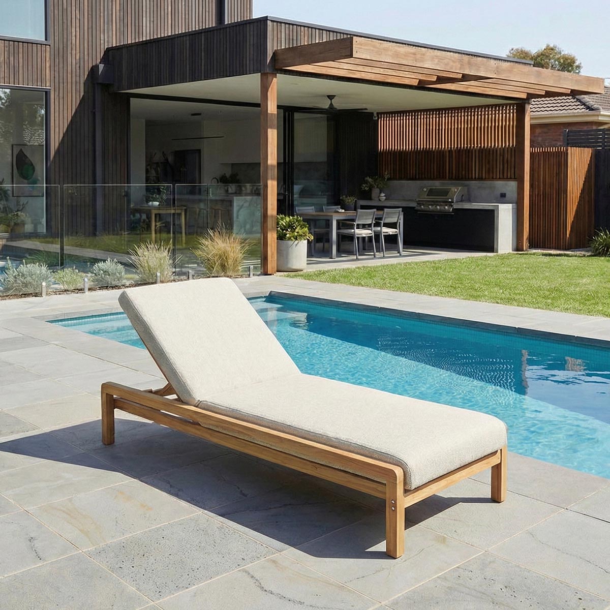 Excalibur Darby Sunlounge - Oatmeal