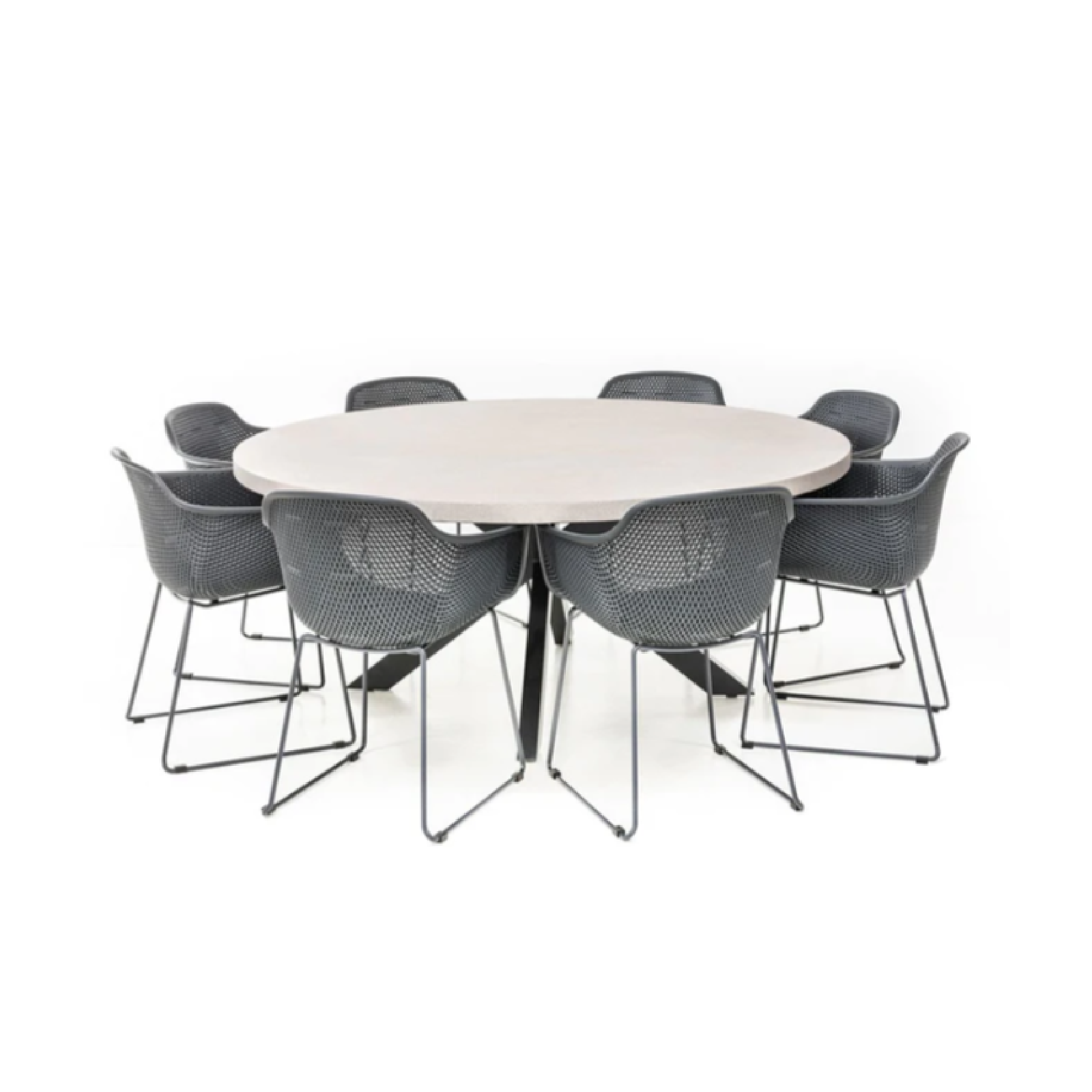 Excalibur Chelsea Round Dining Table with Lilac Chairs