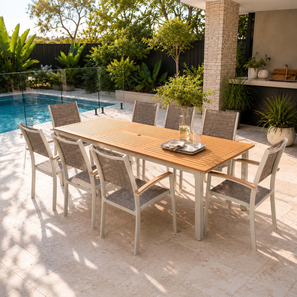 Excalibur Essence 9 Piece Dining Setting