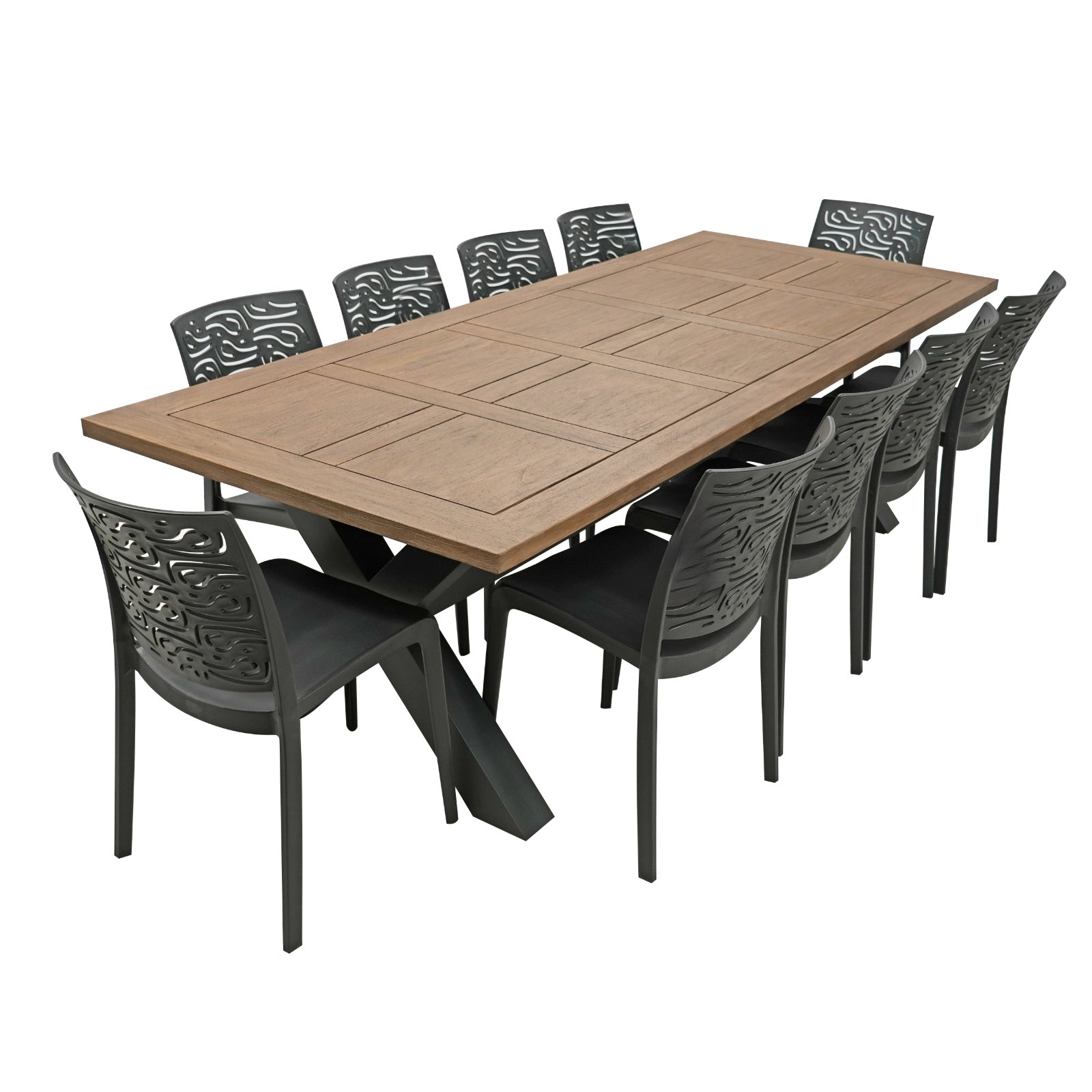Excalibur Florentine Dining Setting with 10 Chairs