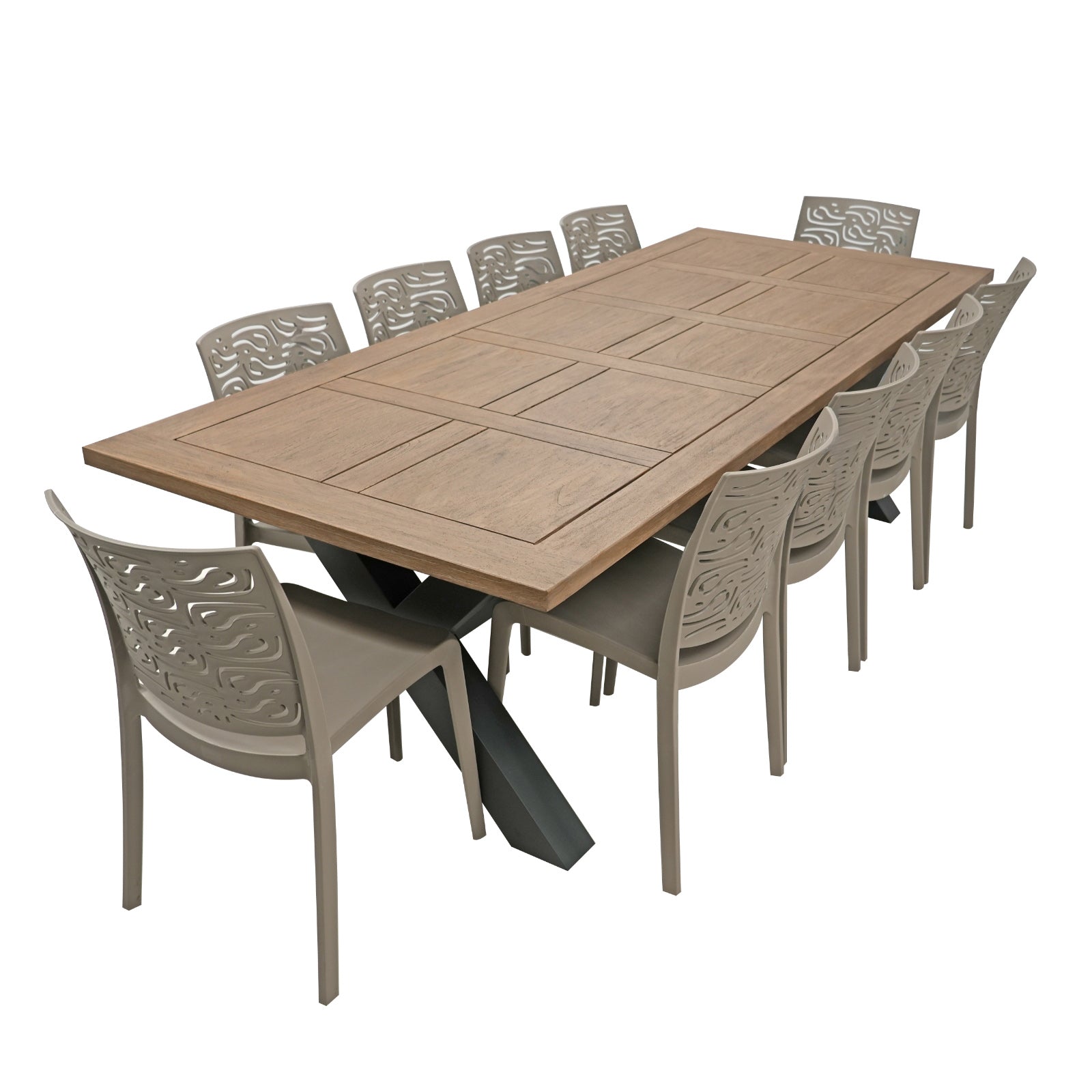 Excalibur Florentine Dining Setting with 10 Chairs