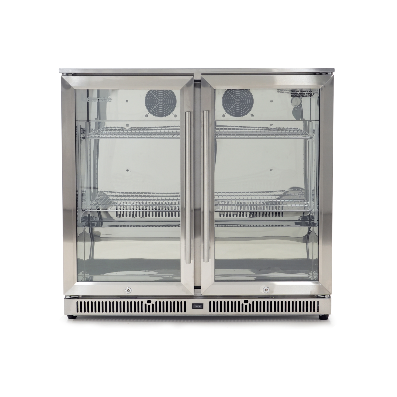 Bundle Artusi Stainless Steel Flat Lid BBQ & Gasmate Double Door Fridge 208L with Gasmaster 120cm Rangehood
