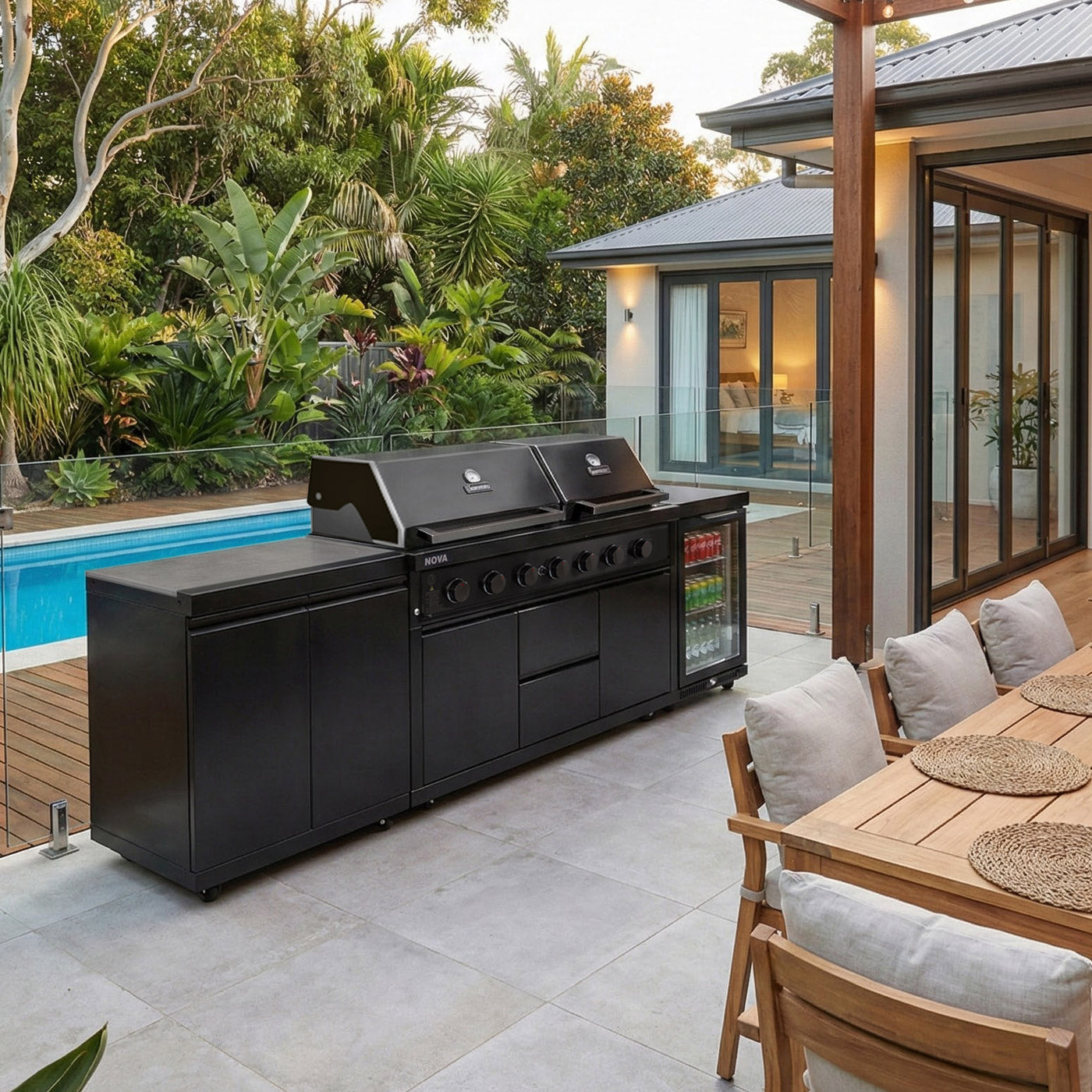 Gasmate Nova Twin Hood 6-Burner BBQ Kitchen Package 4