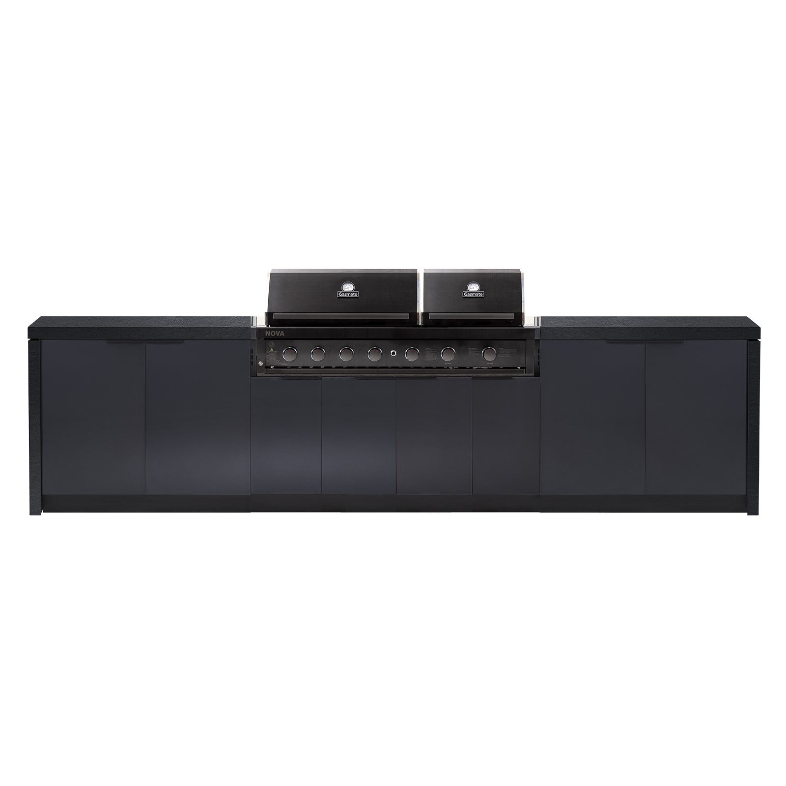 Cabinex Nova Twin Hood 6 Burner Outdoor Kitchen Package with Porcelain Benchtop
