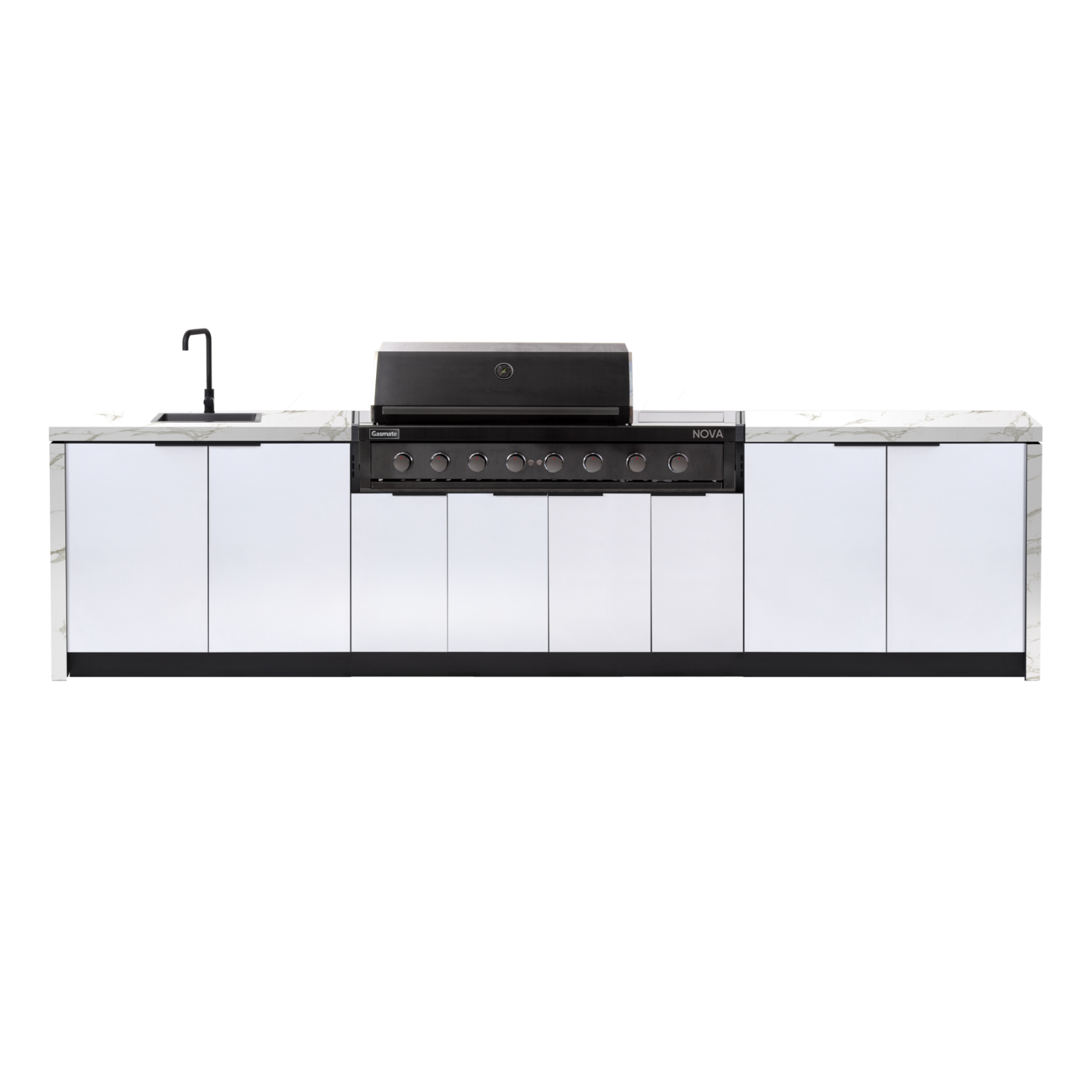 Cabinex Nova MK2 6 Burner with Sideburner Outdoor Kitchen Package with Porcelain Benchtop