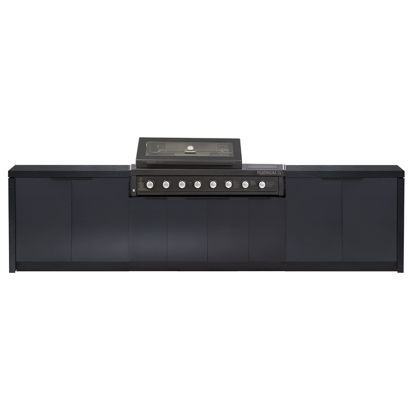 Cabinex Platinum IV 6-Burner Kitchen with Side Burner Package with Porcelain Benchtop