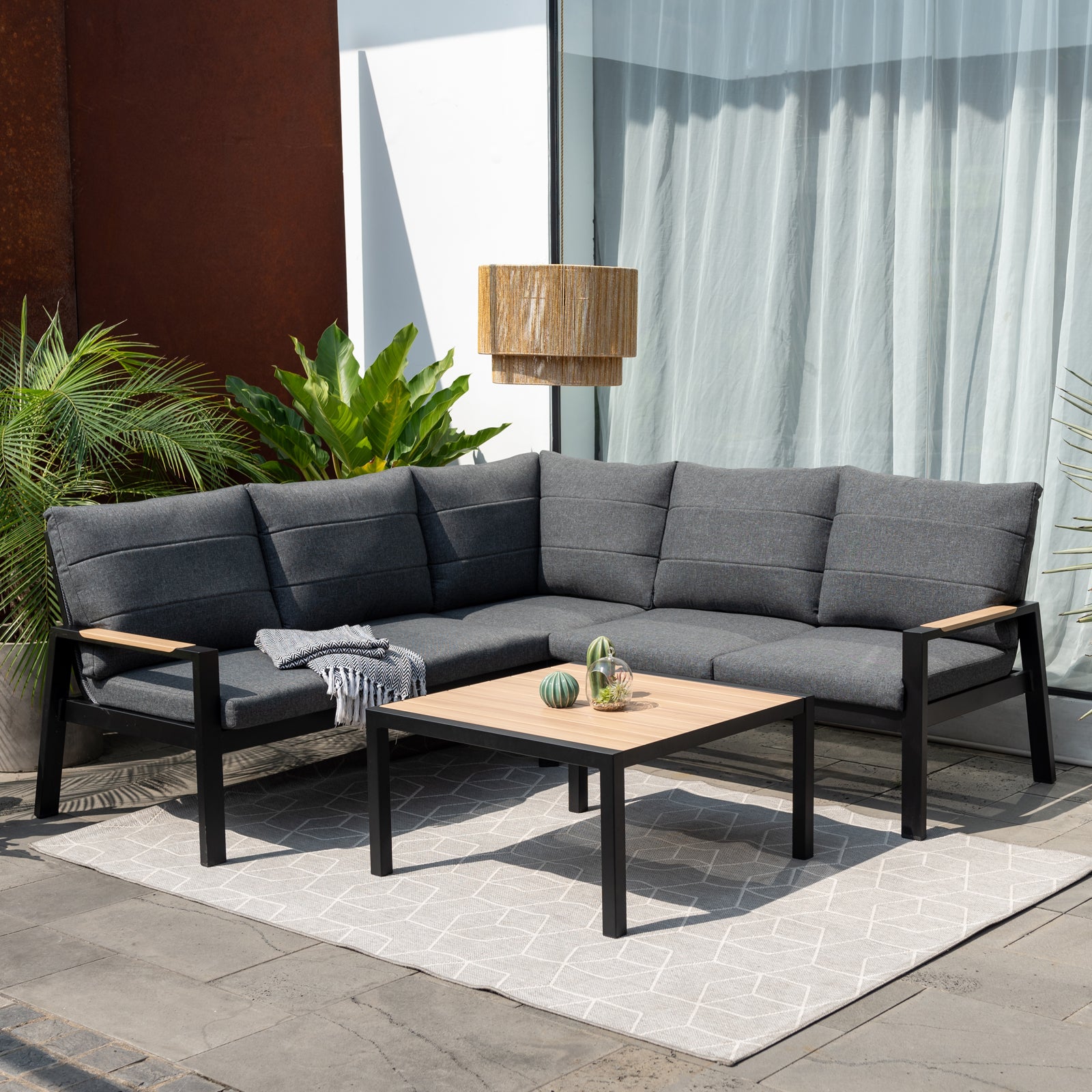 Excalibur Vienna Outdoor Corner Lounge Setting