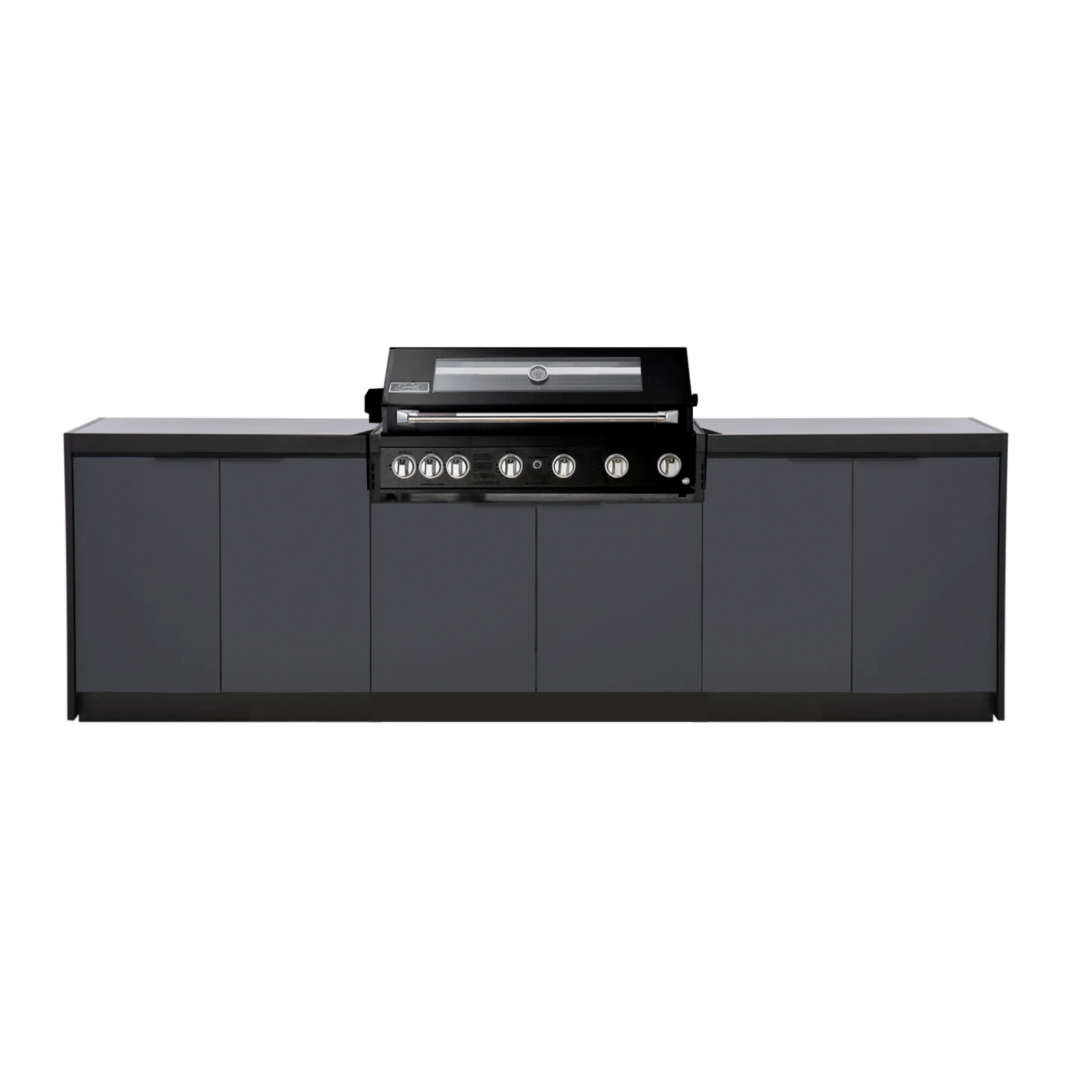 Cabinex Smart 6-Burner Black BBQ Kitchen Package - Large Size