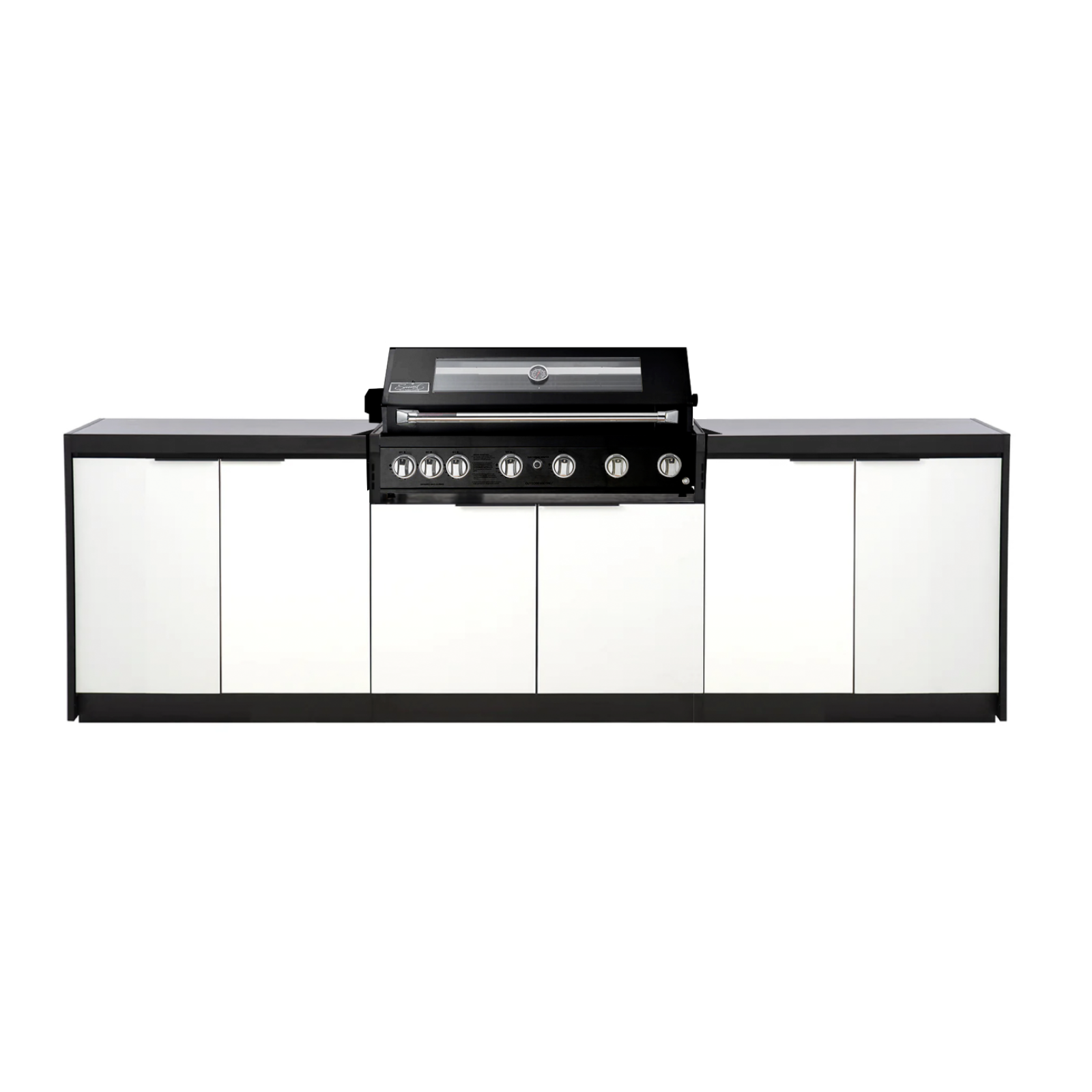 Cabinex Smart 6-Burner Black BBQ Kitchen Package - Large Size