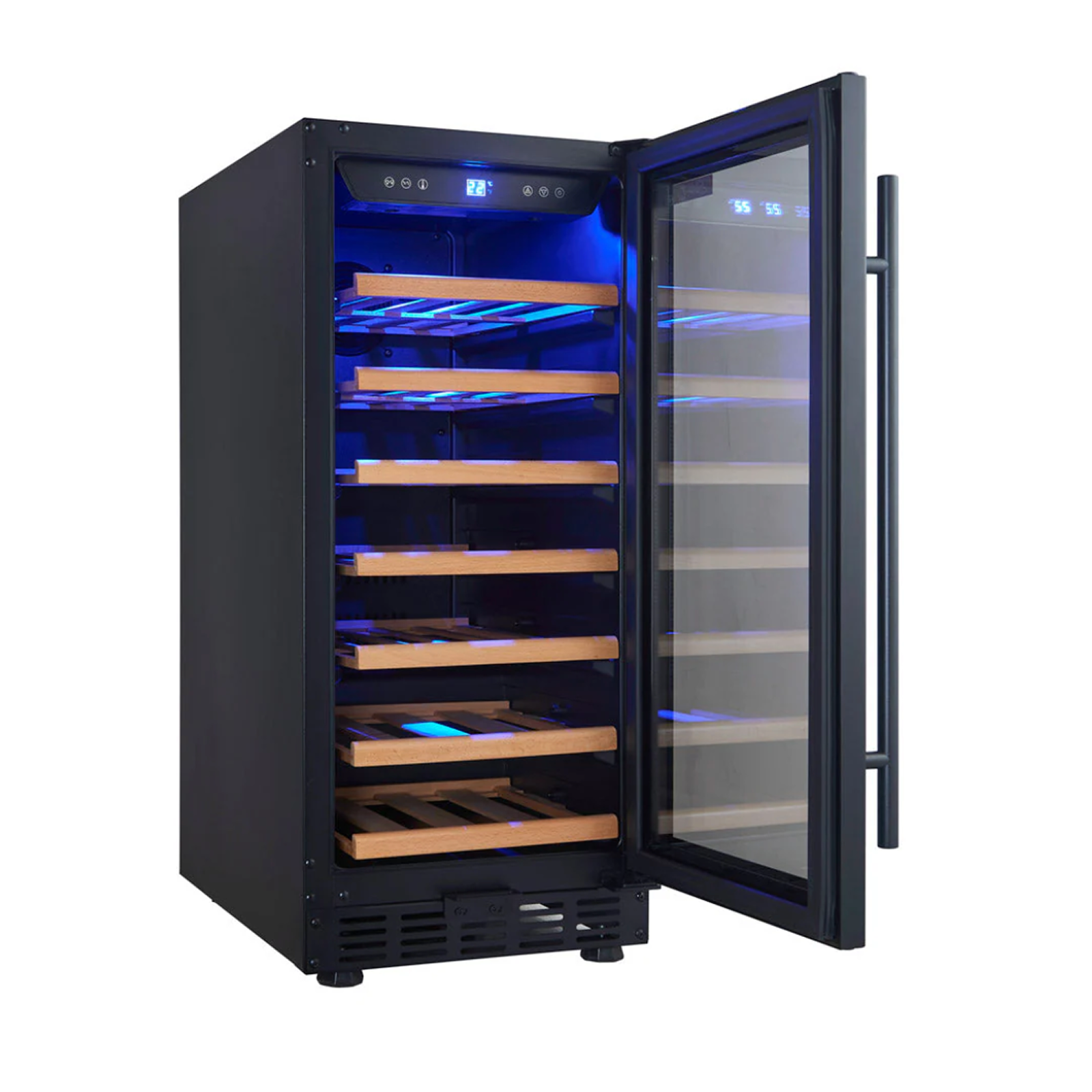 Smart 80L Black Single Zone Wine Fridge