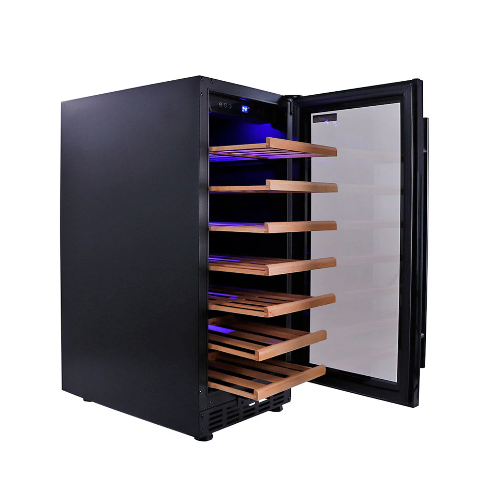 Smart 80L Black Single Zone Wine Fridge