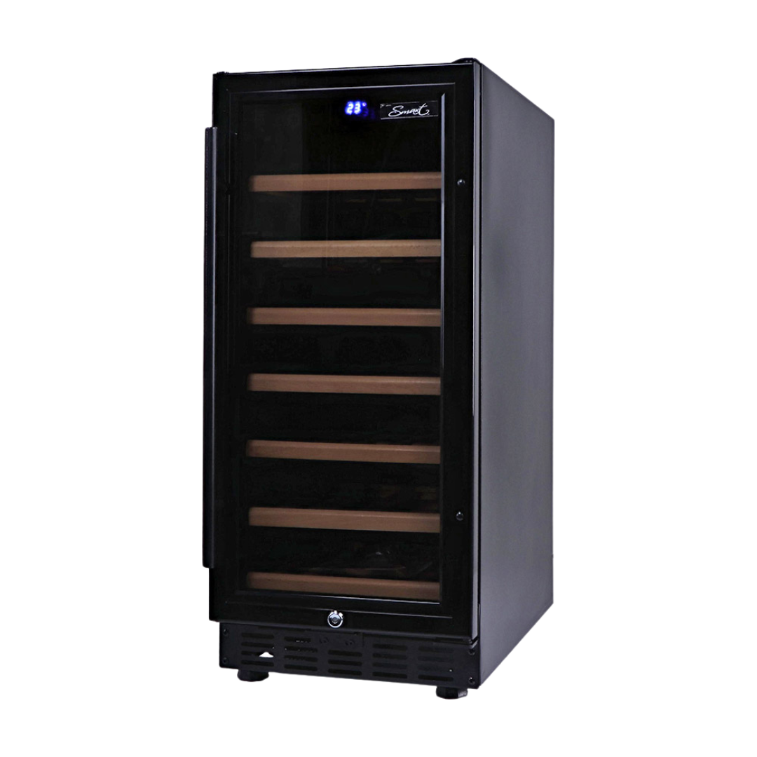 Smart 80L Black Single Zone Wine Fridge