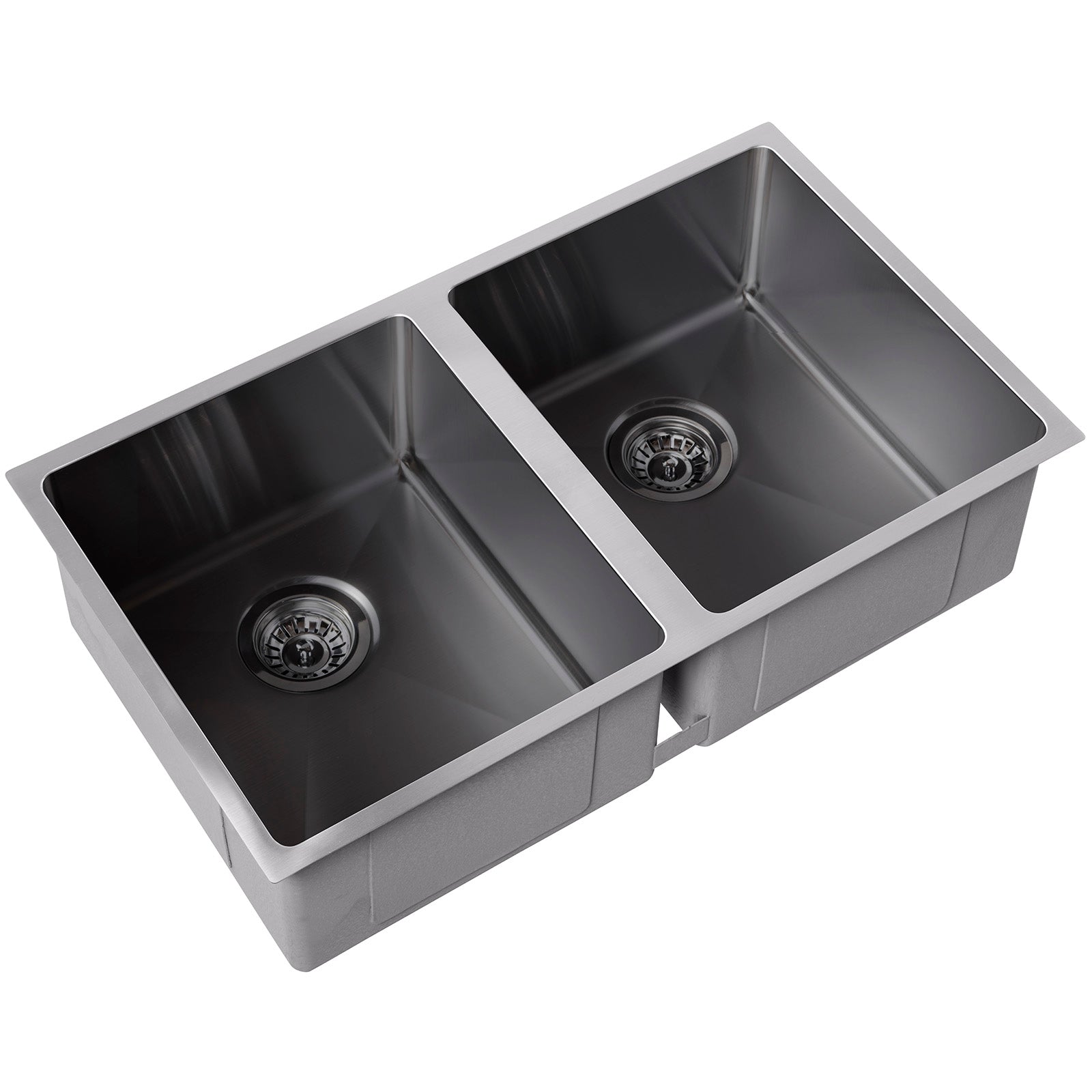 Double Bowl Rectangular Gunmetal Alfresco Sink - 760x440x200mm