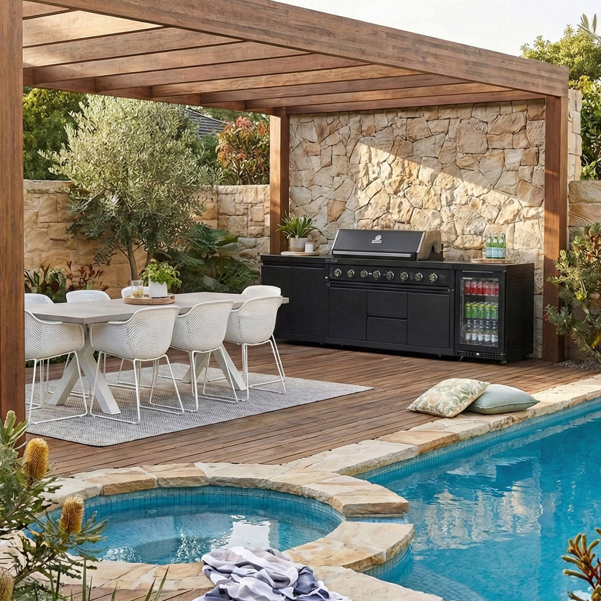 Gasmate Nova Graphite 6-Burner BBQ Kitchen Package 6