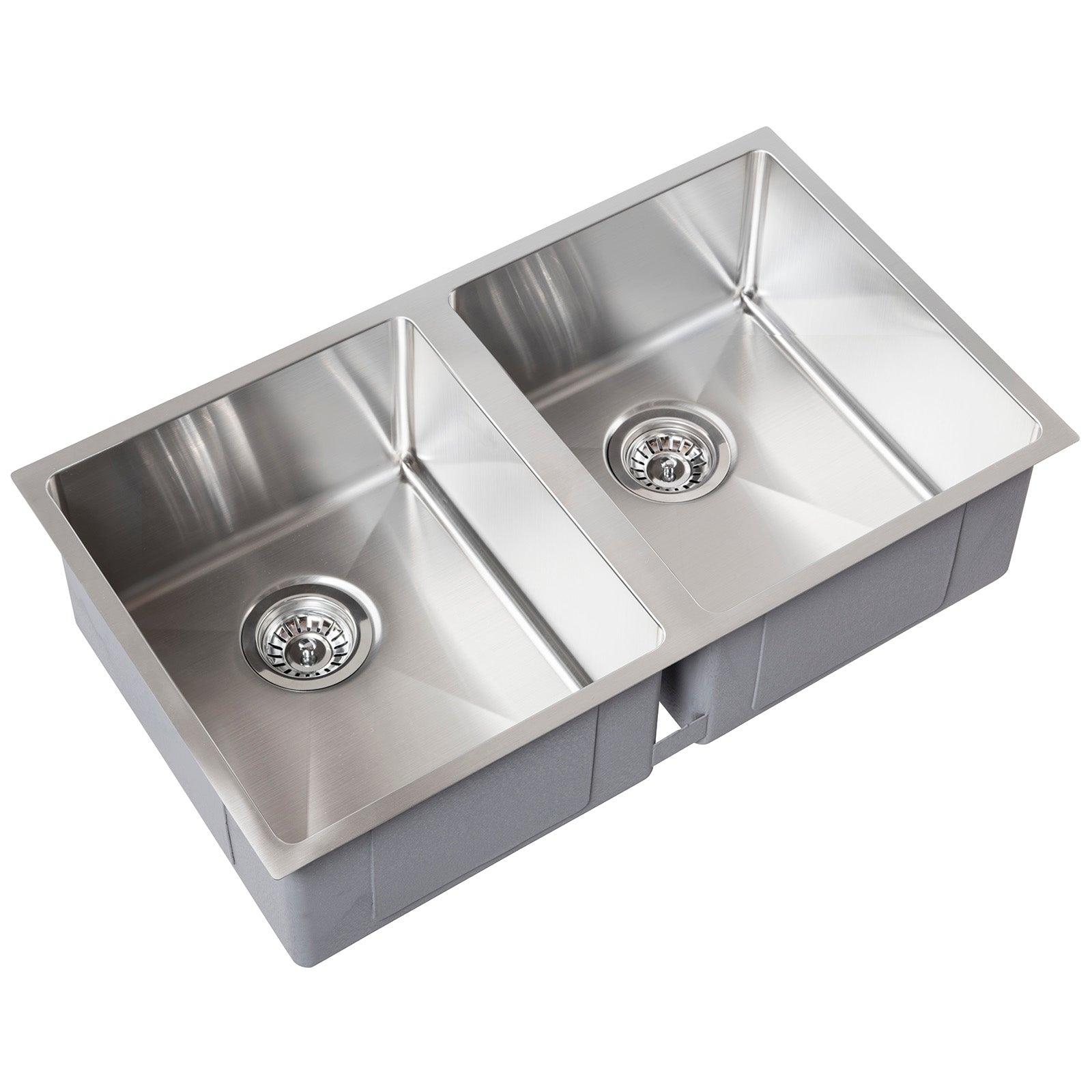 Double Bowl Rectangular Stainless Steel Alfresco Sink - 760x440x200mm