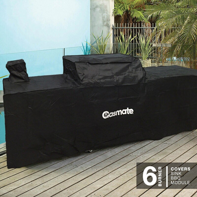 Gasmate 6 Burner BBQ Kitchen Package BBQ Cover 92 BQ1011KITCOVER Outdoors Domain