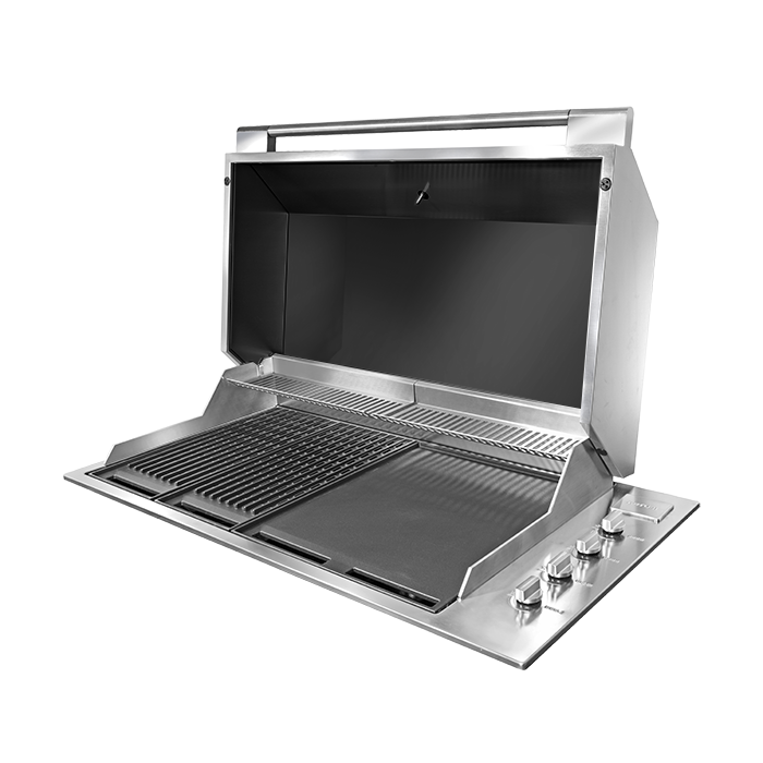 Bundle Artusi Stainless Steel Roasting Hood & Gasmate Single Door Bar Fridge 108L with Gasmaster 120cm Rangehood