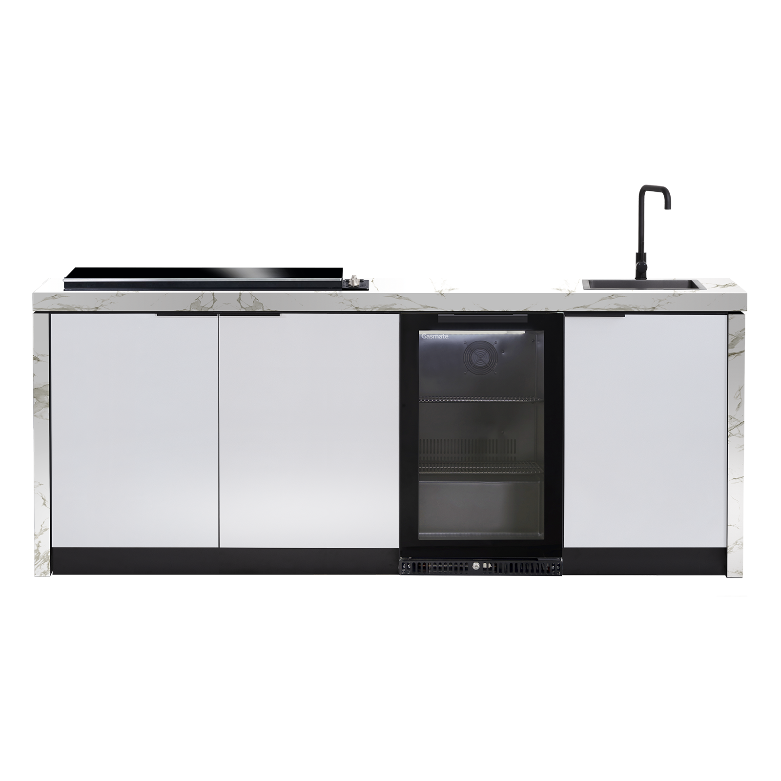 Cabinex Minimal Outdoor Kitchen with Gloss Black Artusi BBQ