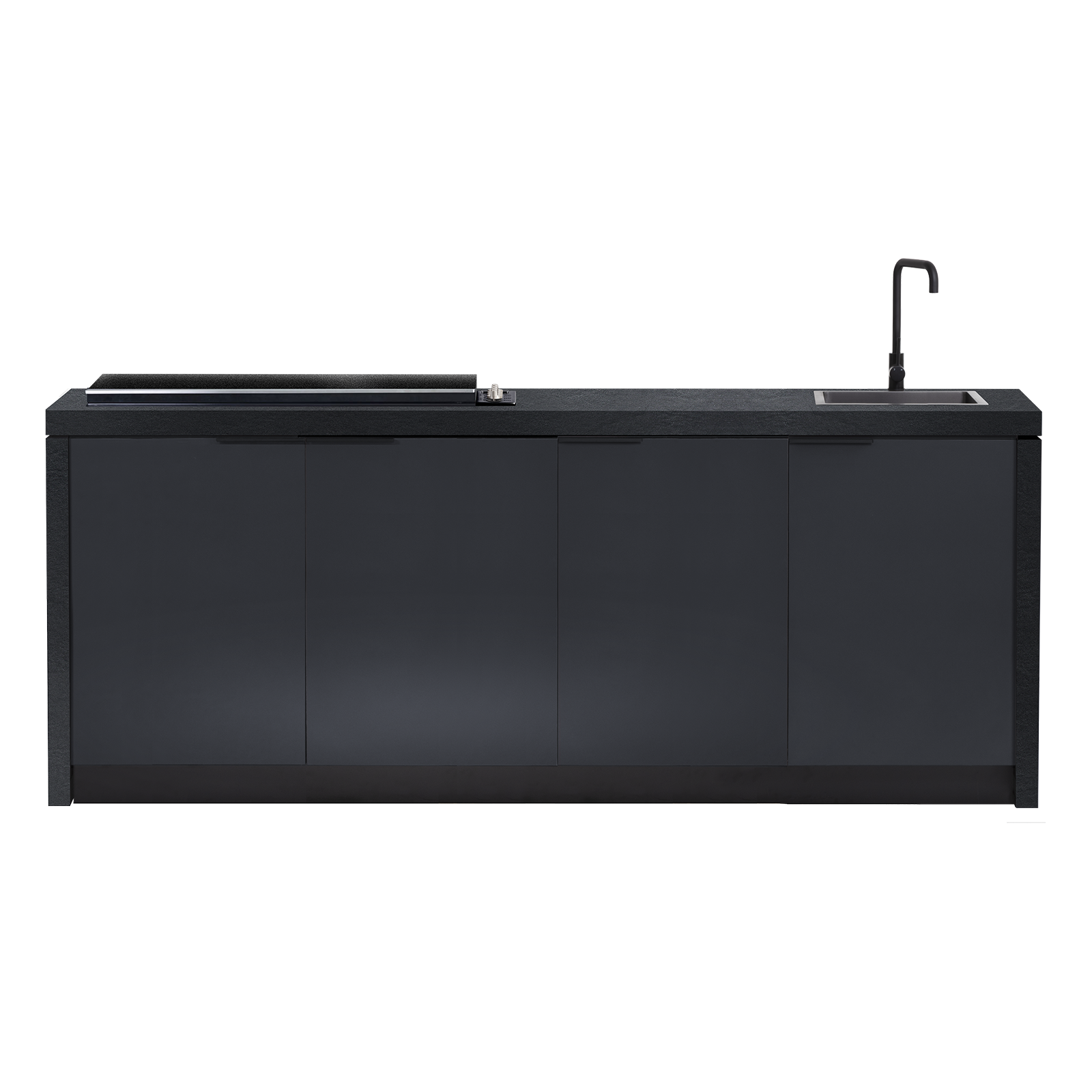 Cabinex Minimal Outdoor Kitchen with Matte Black Artusi BBQ