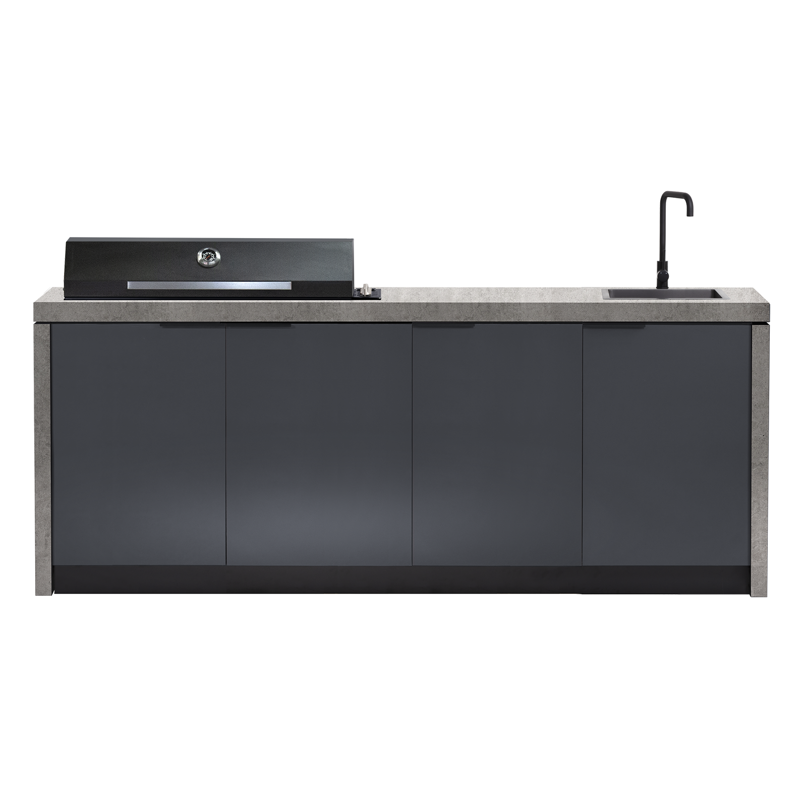 Cabinex Minimal Outdoor Kitchen with Matte Black Artusi BBQ