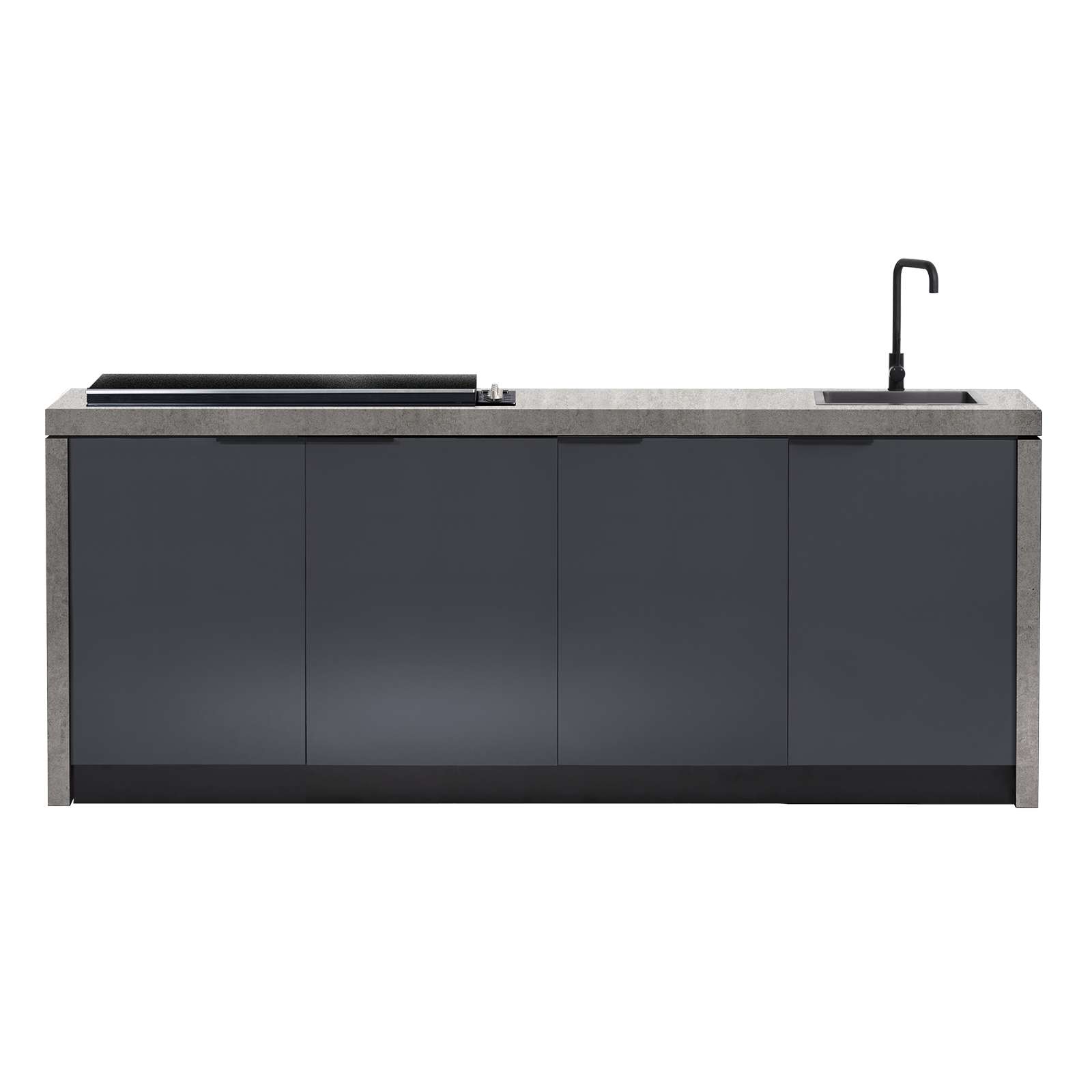 Cabinex Minimal Outdoor Kitchen with Matte Black Artusi BBQ