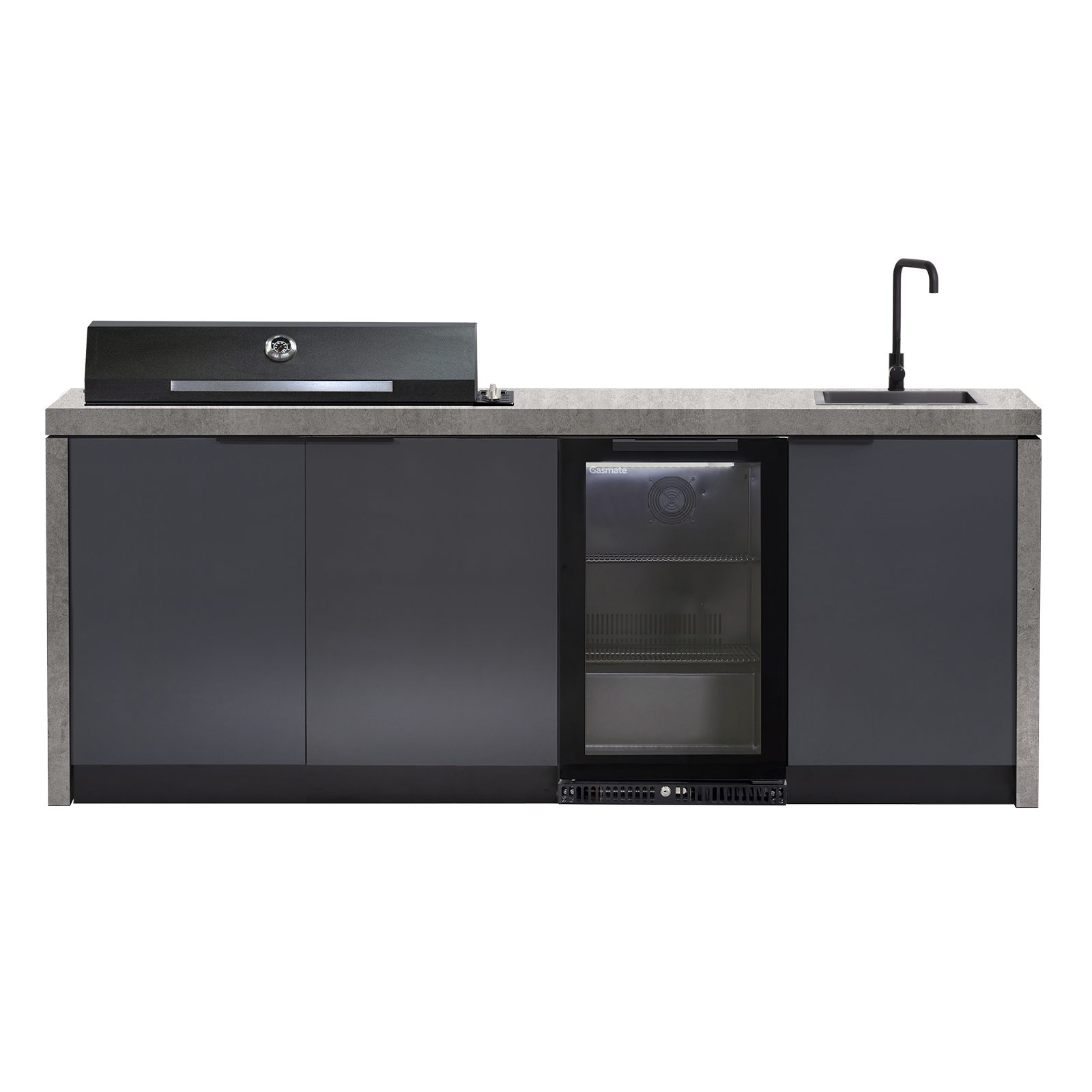 Cabinex Minimal Outdoor Kitchen with Matte Black Artusi BBQ