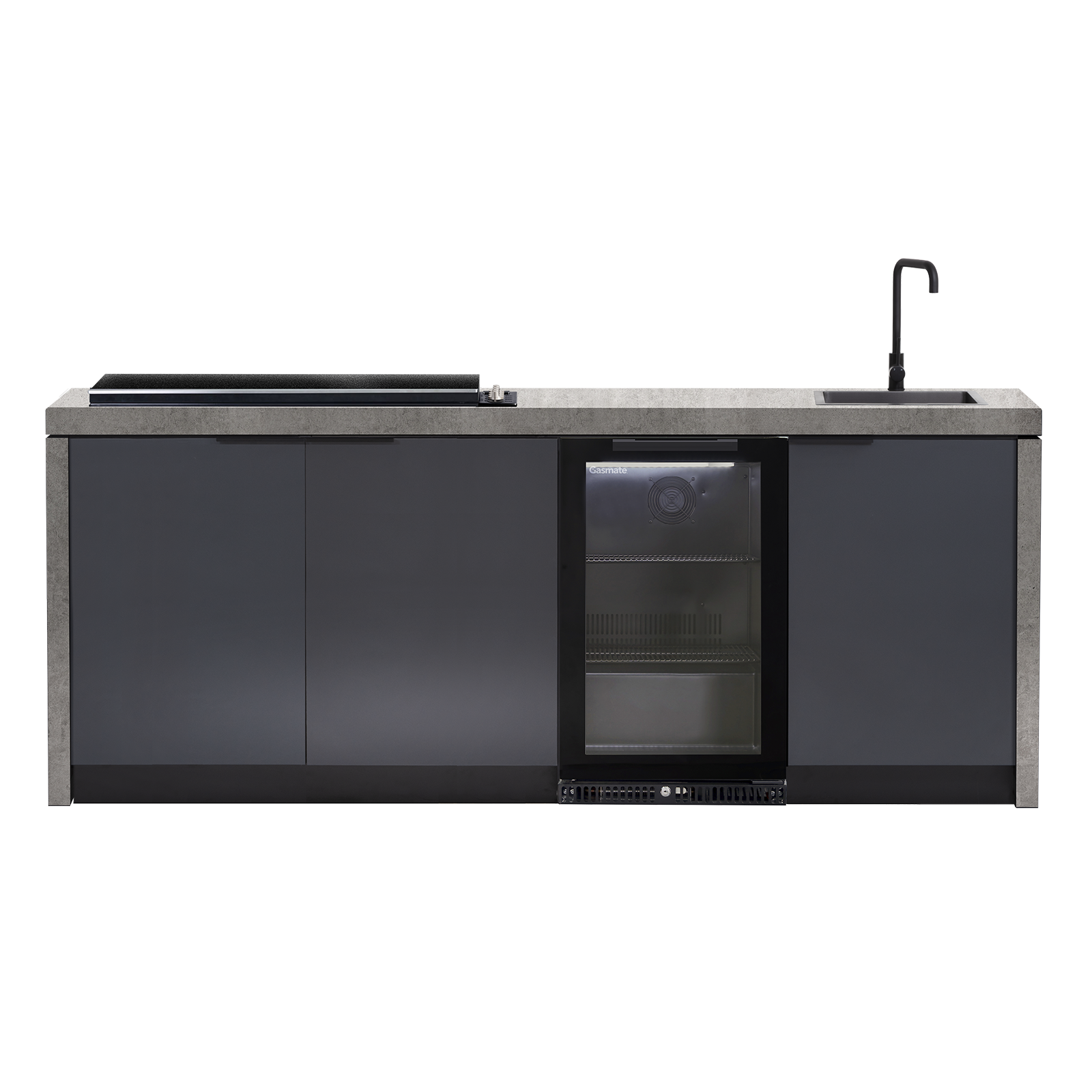 Cabinex Minimal Outdoor Kitchen with Matte Black Artusi BBQ