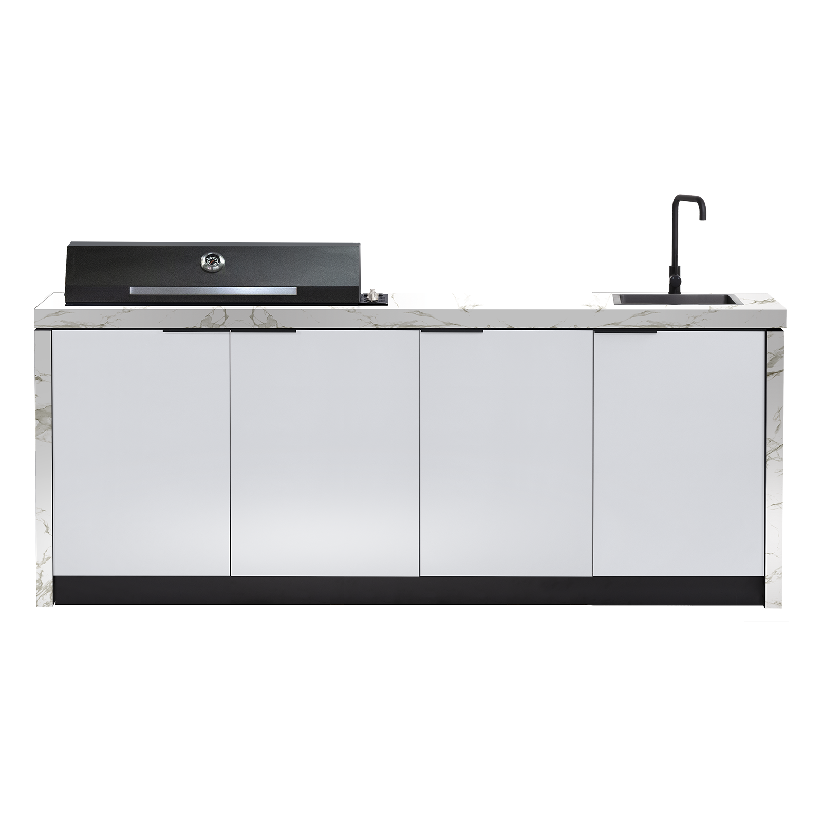 Cabinex Minimal Outdoor Kitchen with Matte Black Artusi BBQ