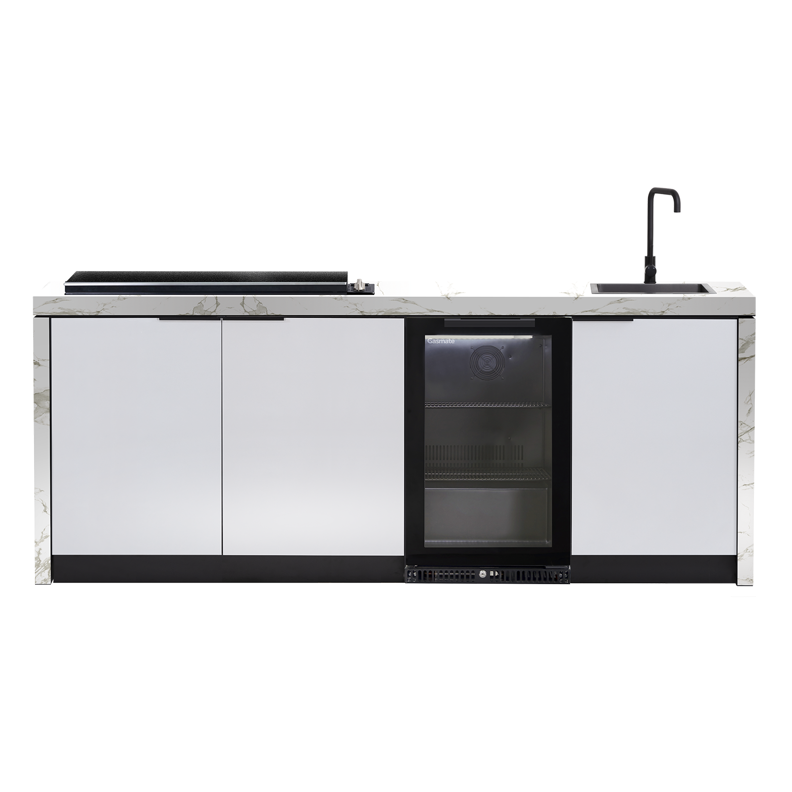 Cabinex Minimal Outdoor Kitchen with Matte Black Artusi BBQ