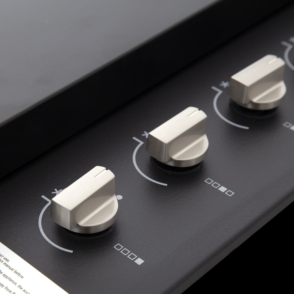 Artusi Matte Black 4 Burner Built-In BBQ with Flat Lid