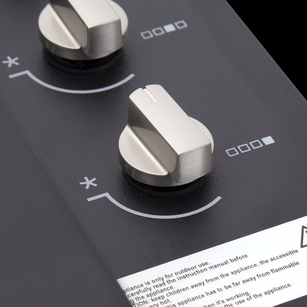 Artusi Matte Black 4 Burner Built-In BBQ with Flat Lid