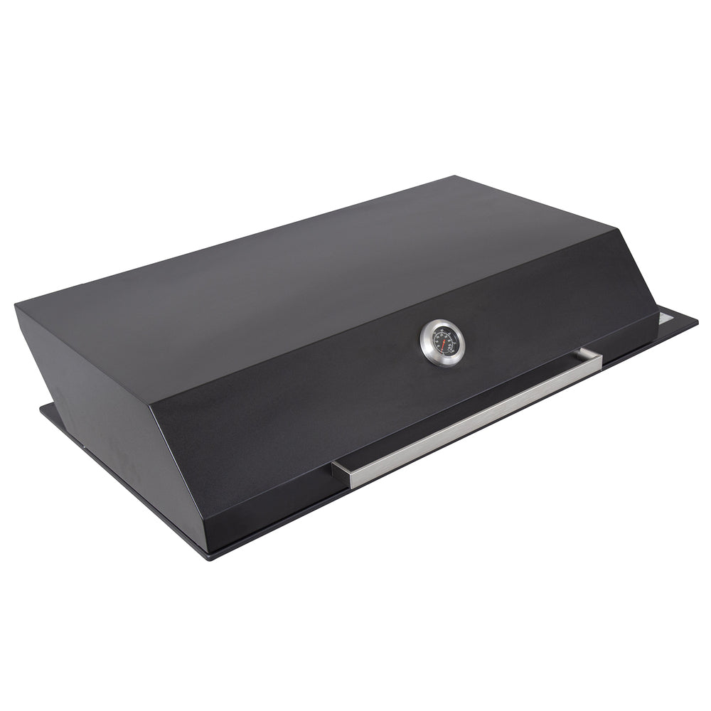 Artusi Matte Black 4 Burner Built-In BBQ with Roasting Hood