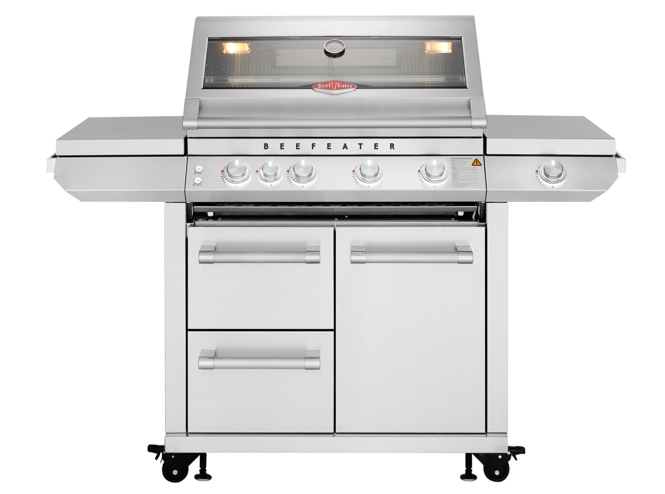 BeefEater 7000 Premium 4 Burner BBQ, Side Burner & Trolley