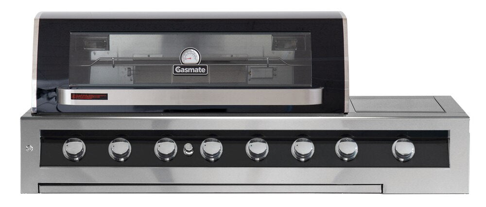 Gasmate Galaxy Black 6-Burner Built In BBQ with Side Burner