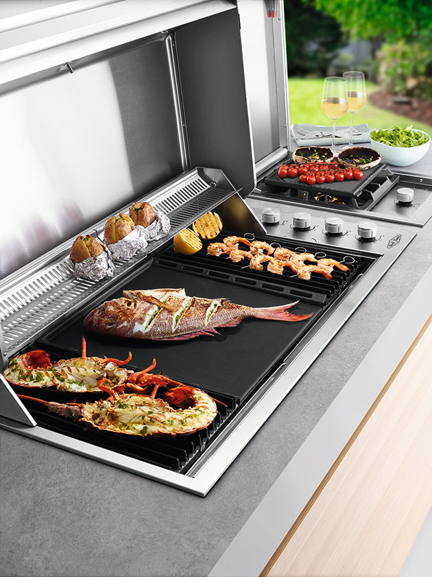 Bundle BeefEater Signature Proline BBQ with Hood & Quadburner & Gasmate 1 Door 108L Bar Fridge