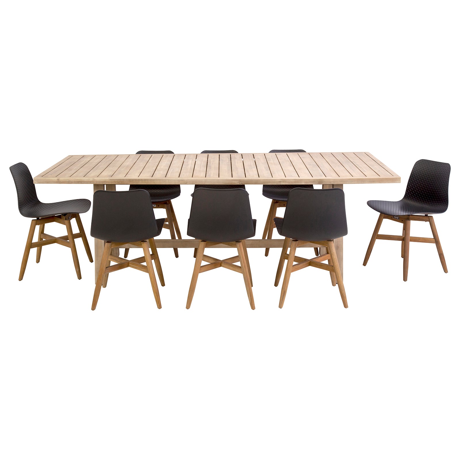 Excalibur Cherisse 9 piece Dining Setting with St Tropez Chairs