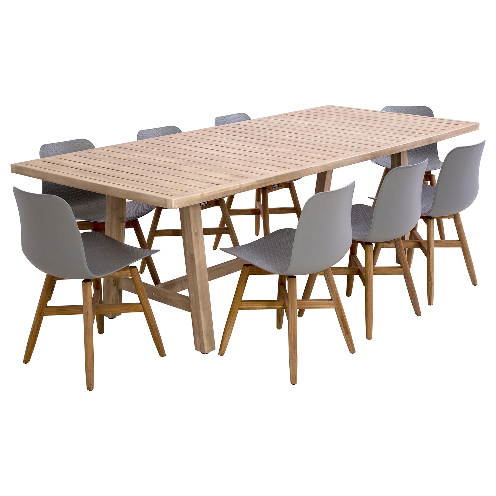 Excalibur Cherisse 9 piece Dining Setting with St Tropez Chairs