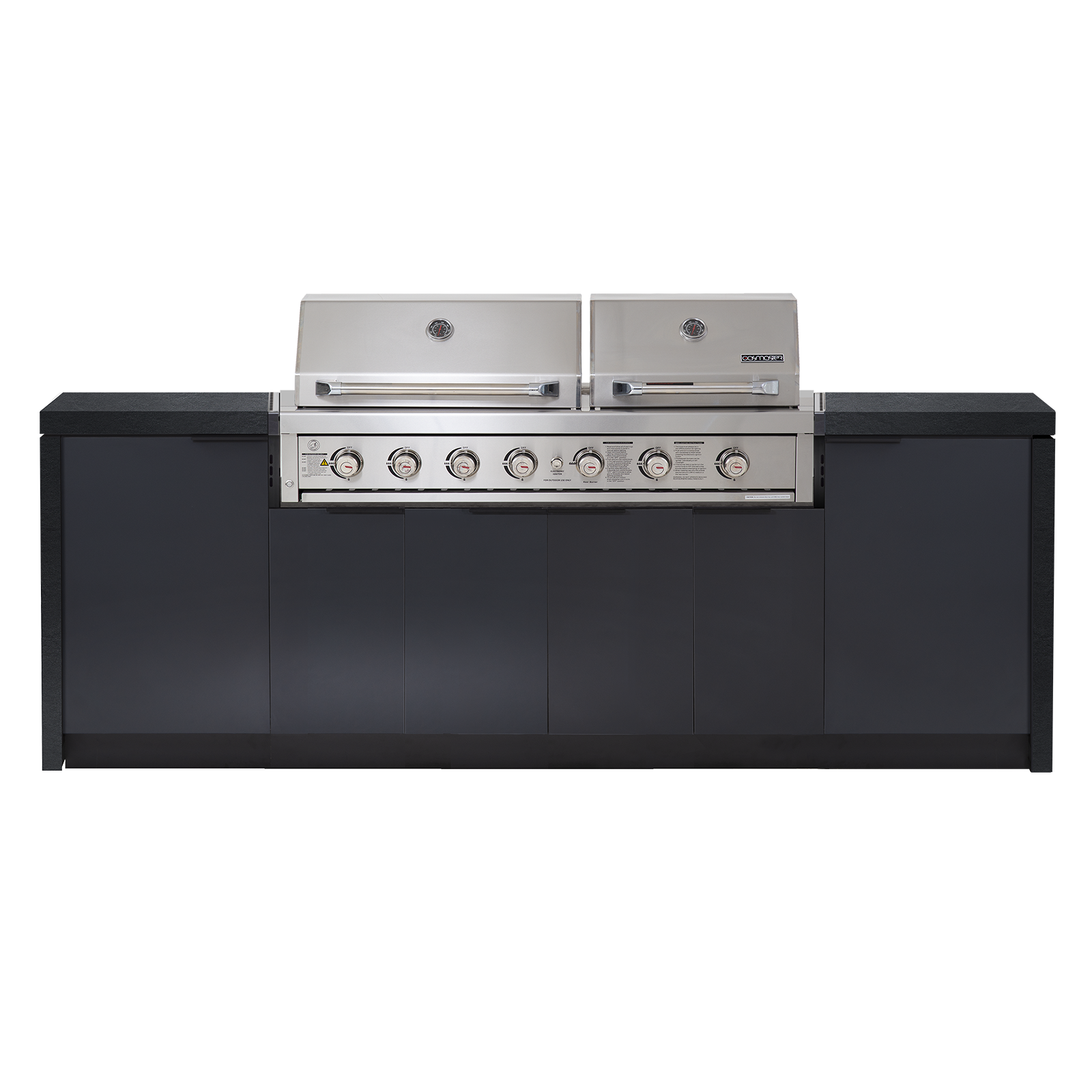 Cabinex Hero Twin Hood 6 Burner Package with Porcelain Benchtop